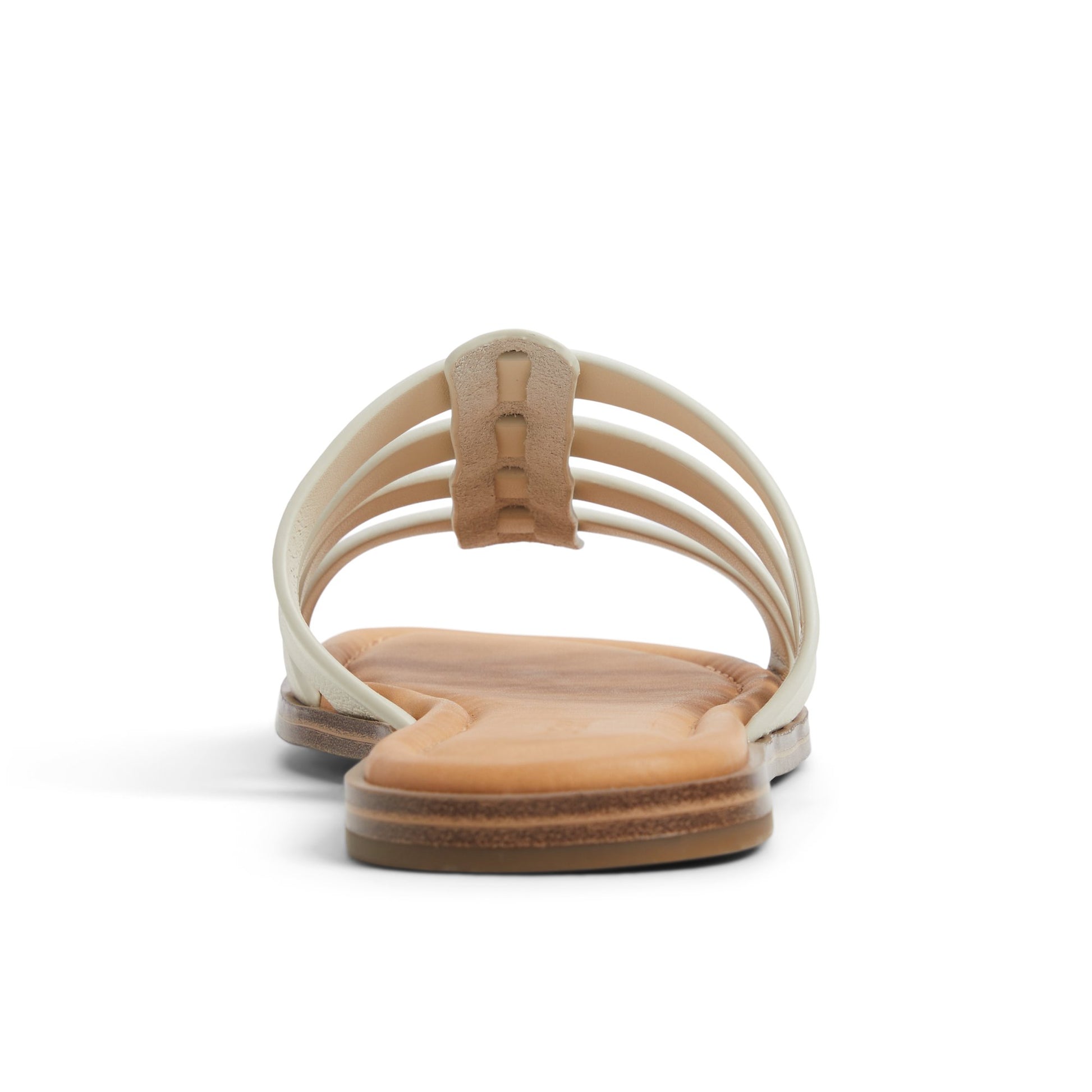 Three-quarter angle of Cream Riva Slide Sandals Slide Sandals's front side