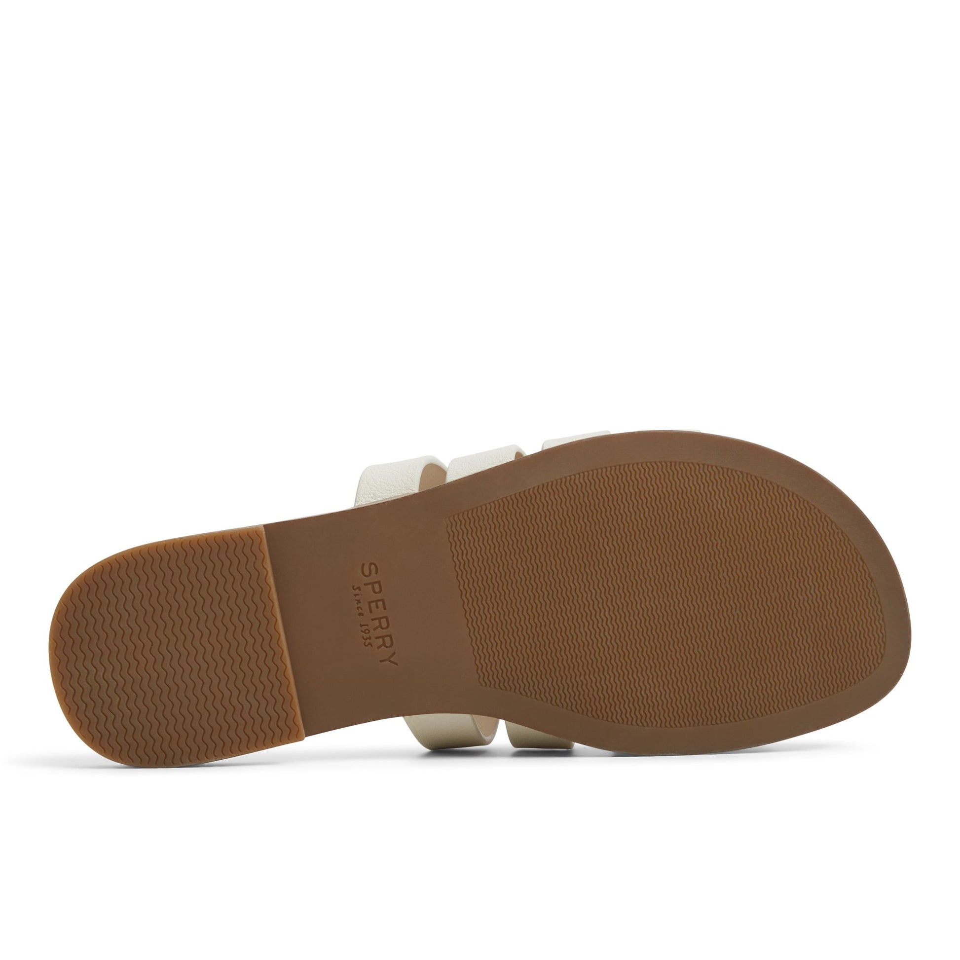 Close-up of the Cream Riva Slide Sandals Slide Sandals