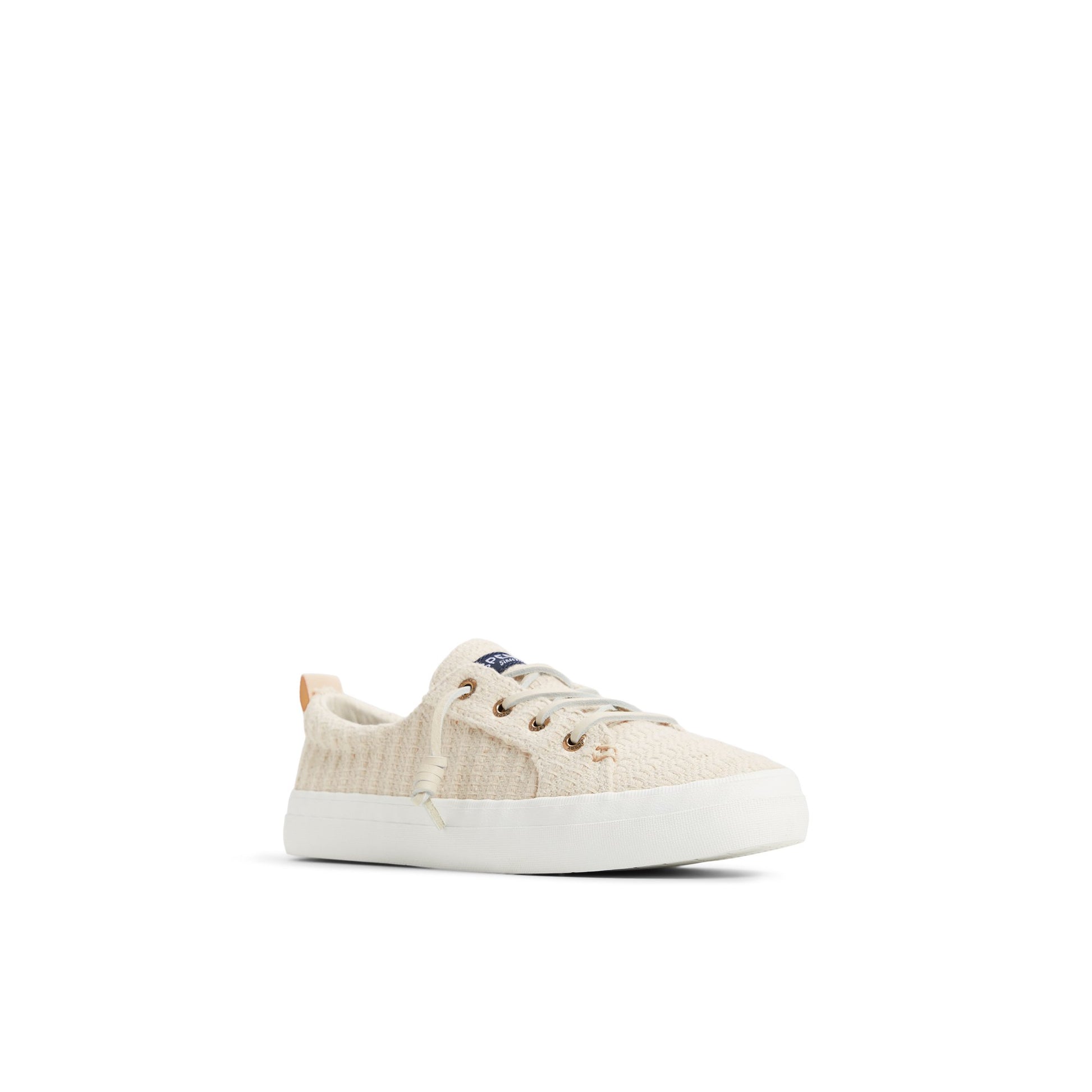 Side view of Cream Crest Vibe Sneaker Low Top Sneakers