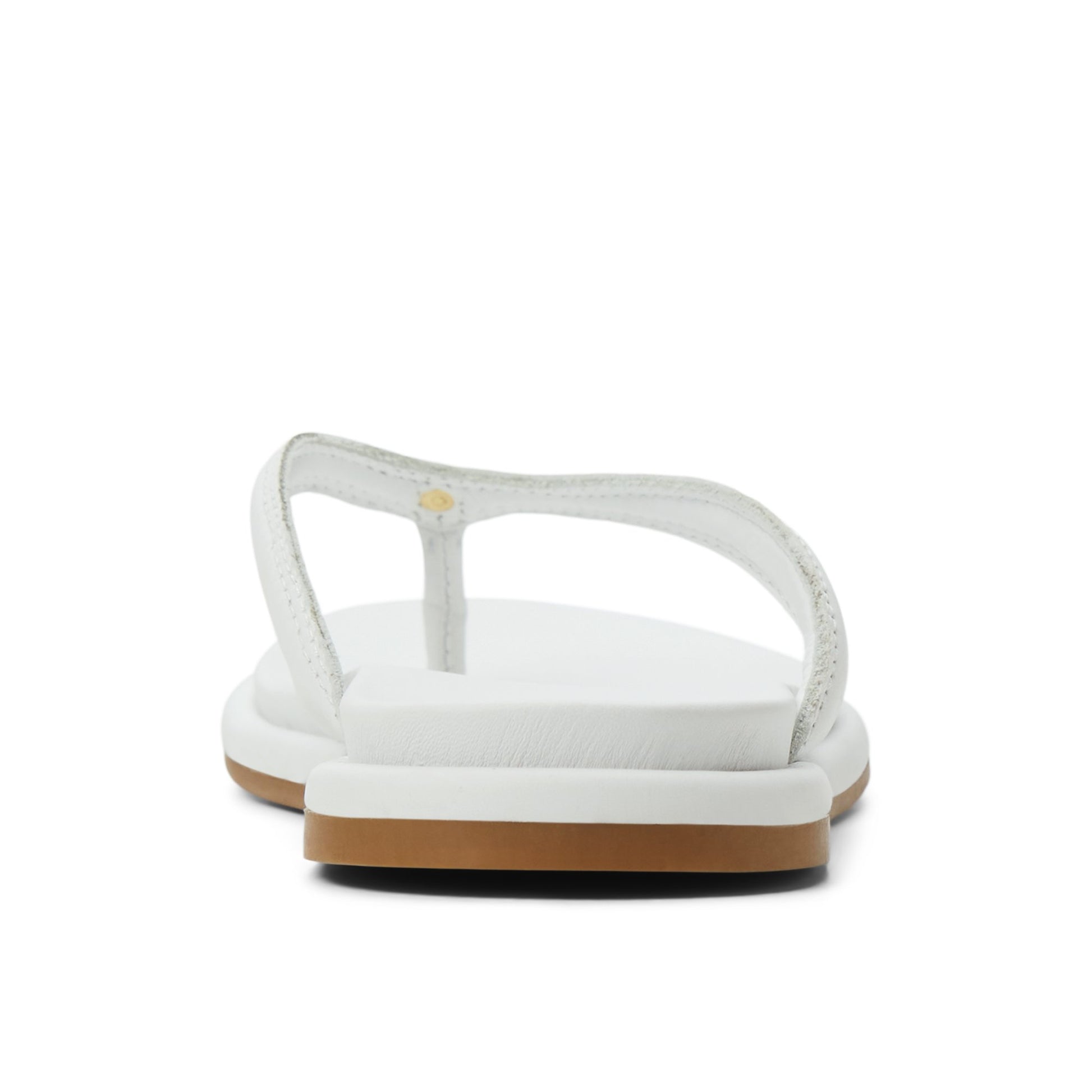 Three-quarter angle of White Isla Sandal Flip Flop Thong Sandals's front side