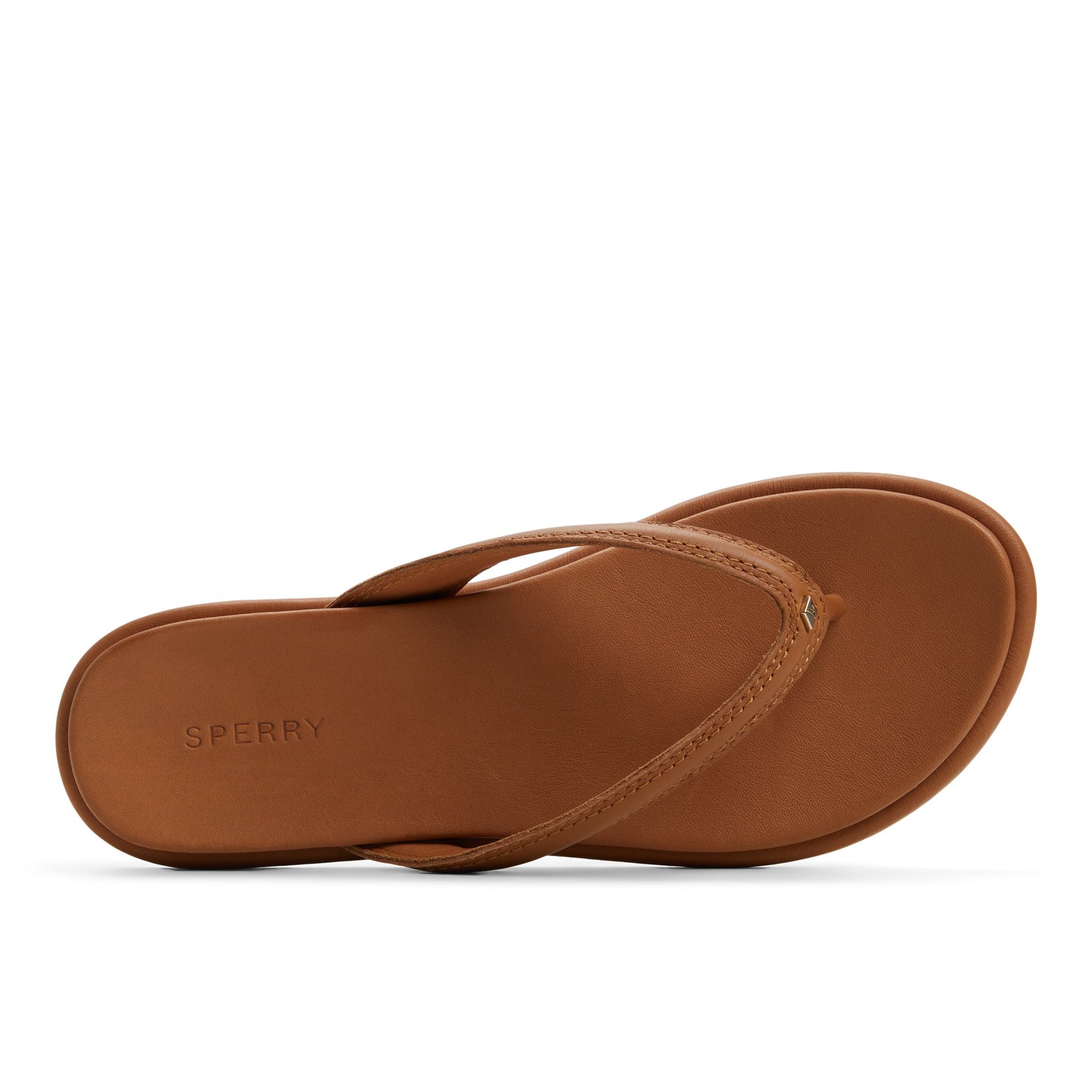 Top-down view of the Light brown Isla Sandal Flip Flop Thong Sandals