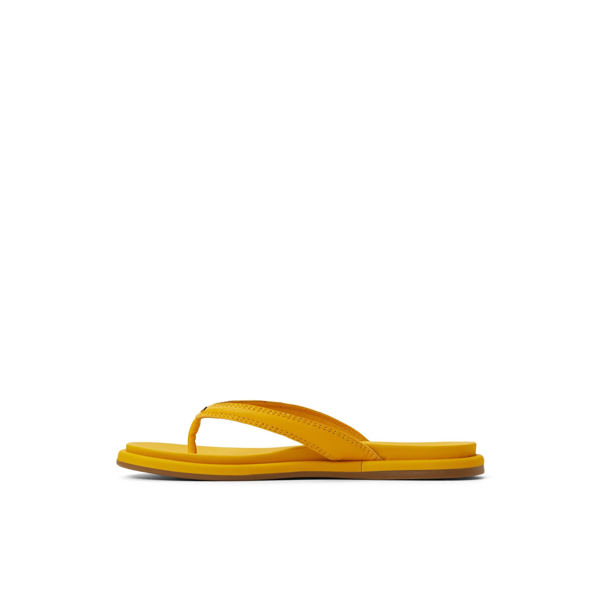 Three-quarter angle of Medium Yellow Isla Sandal Flip Flop Thong Sandals's back side