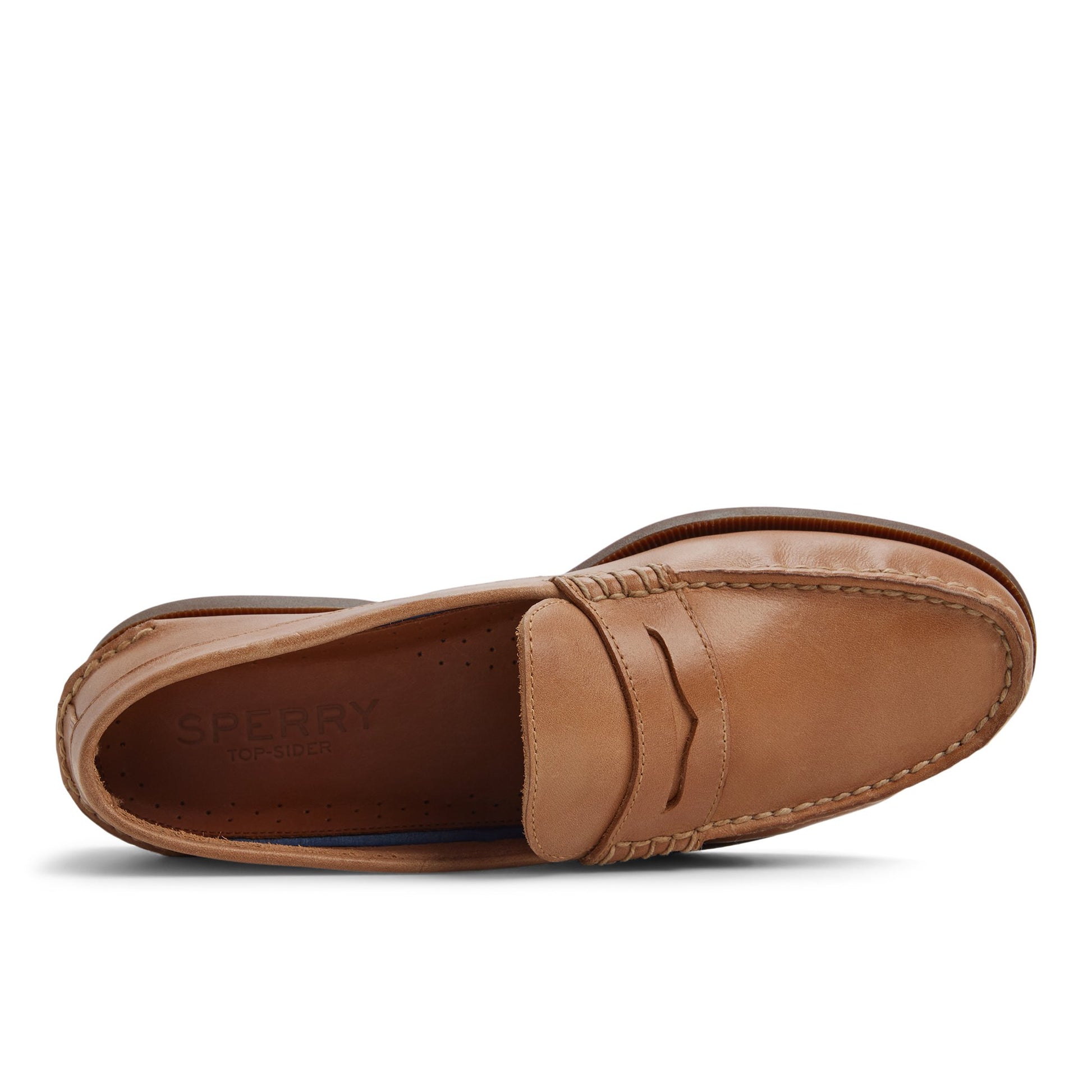 Top-down view of the Tan Authentic Original™ Harbor Loafer Loafer Moccasin Casual Shoes