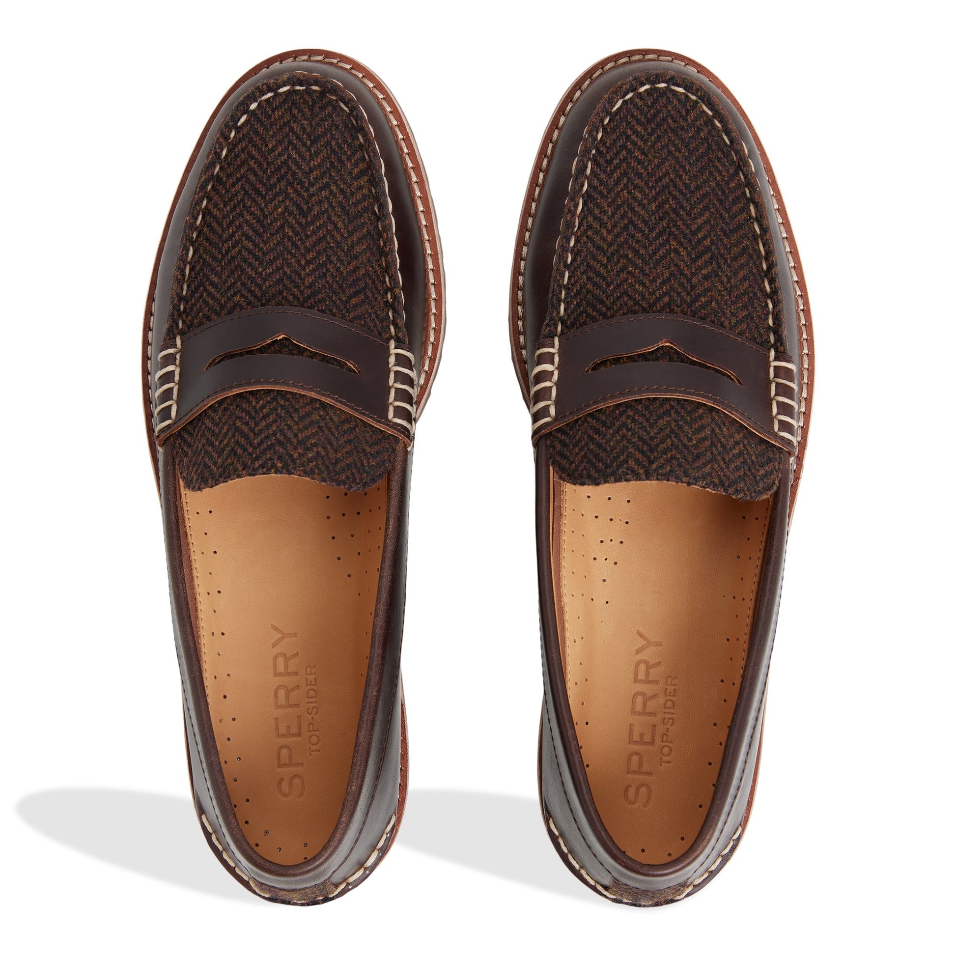 Top-down view of the Amaretto Ripple Penny Loafer Penny Loafer