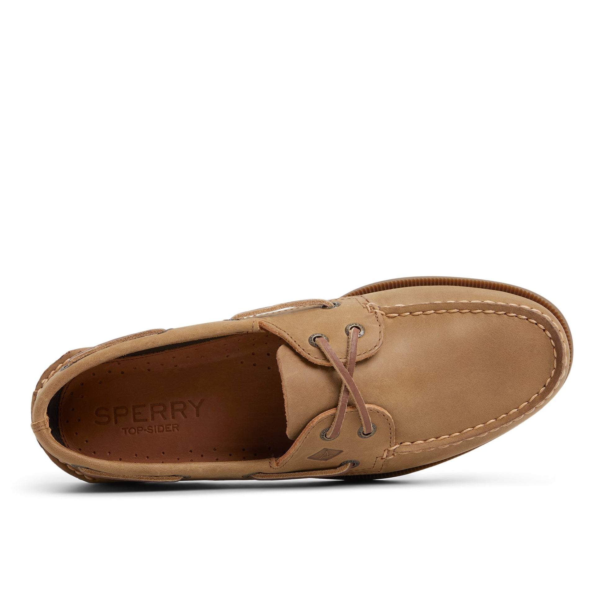 Top-down view of the Tan Authentic Original™ 2-Eye Boat Shoe Boat Shoes
