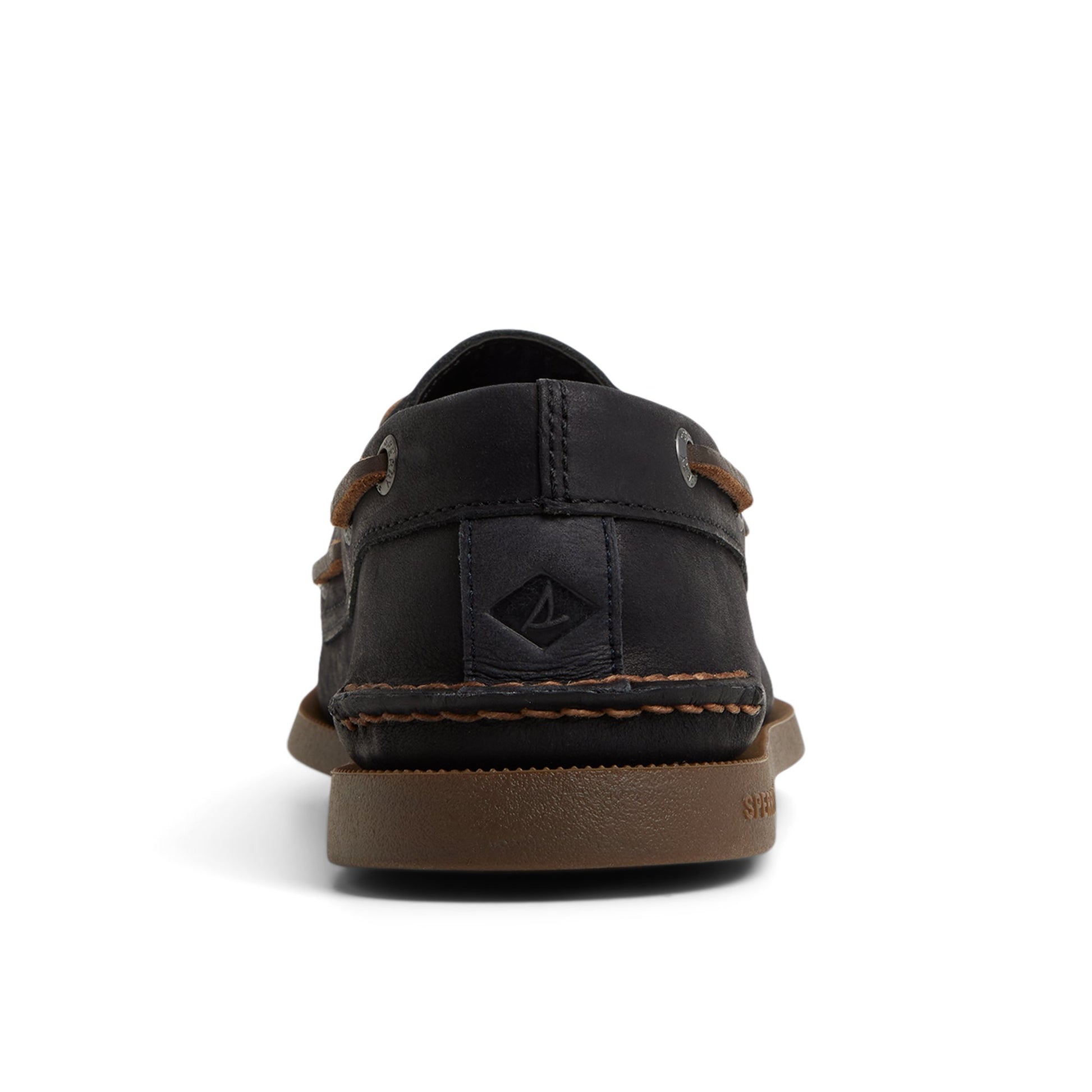 Three-quarter angle of Other Black Authentic Original™ 2-Eye Lace Boat Shoe Boat Shoes's front side