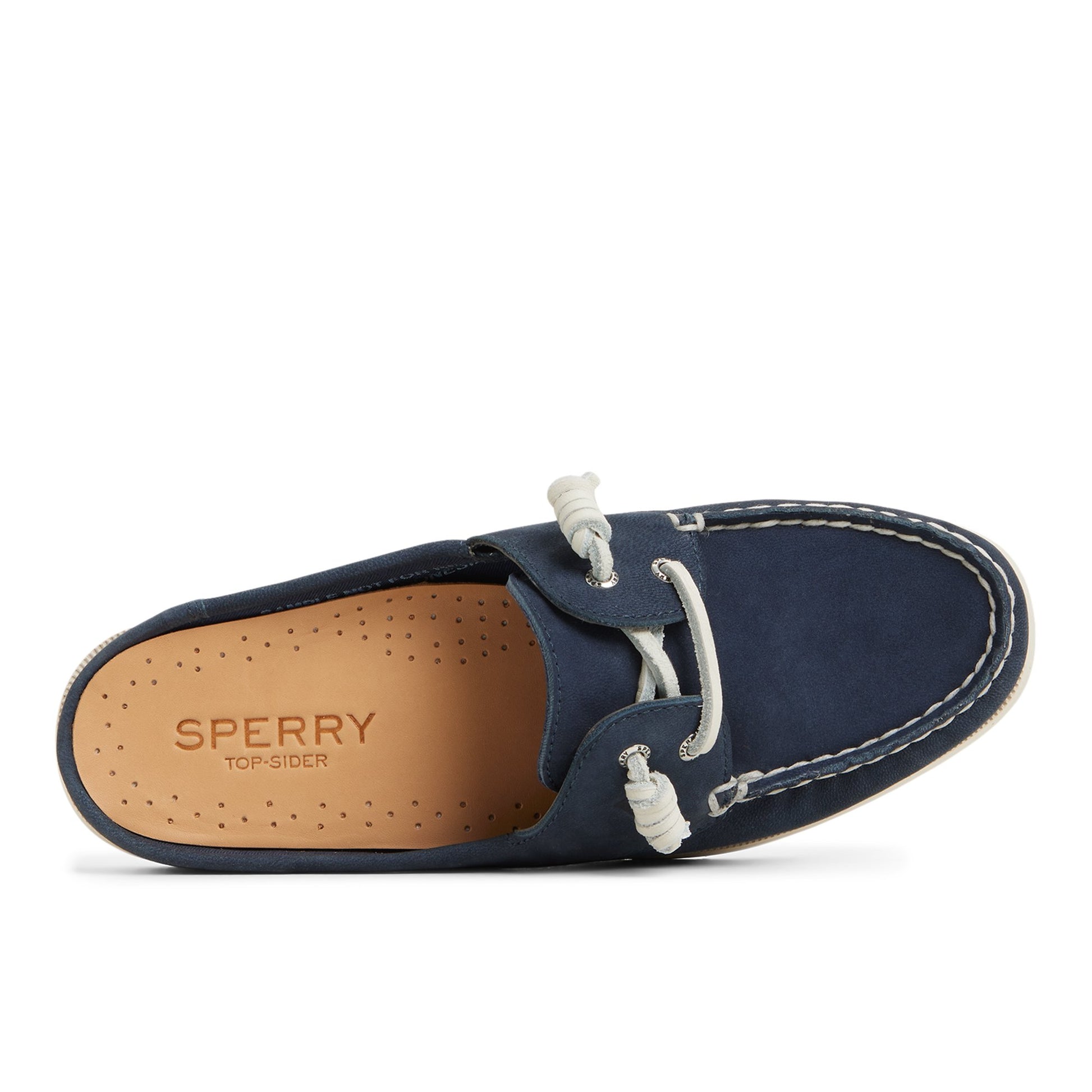 Top-down view of the Navy Authentic Original™ Mule Boat Shoe Mule
