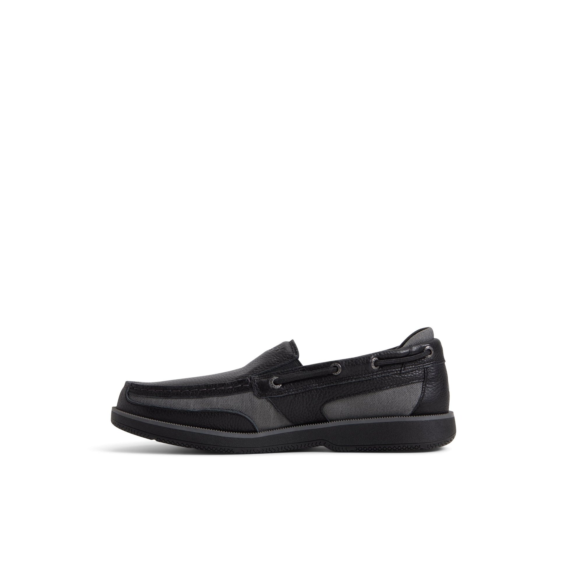 Three-quarter angle of Black Surveyor Slip-on Loafer Slip-on Sneakers's back side