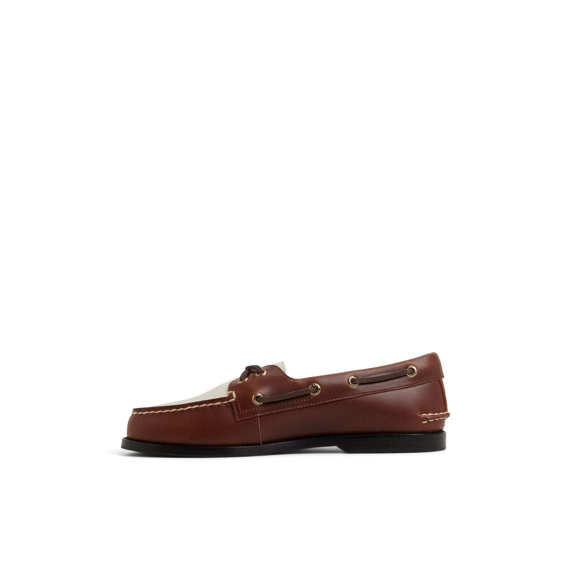 Three-quarter angle of Tan Prescott Boat Shoe Boat Shoe's back side