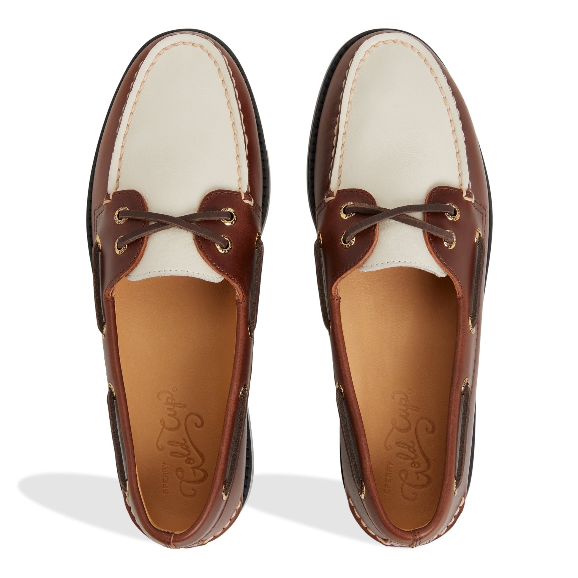 Top-down view of the Tan Prescott Boat Shoe Boat Shoe