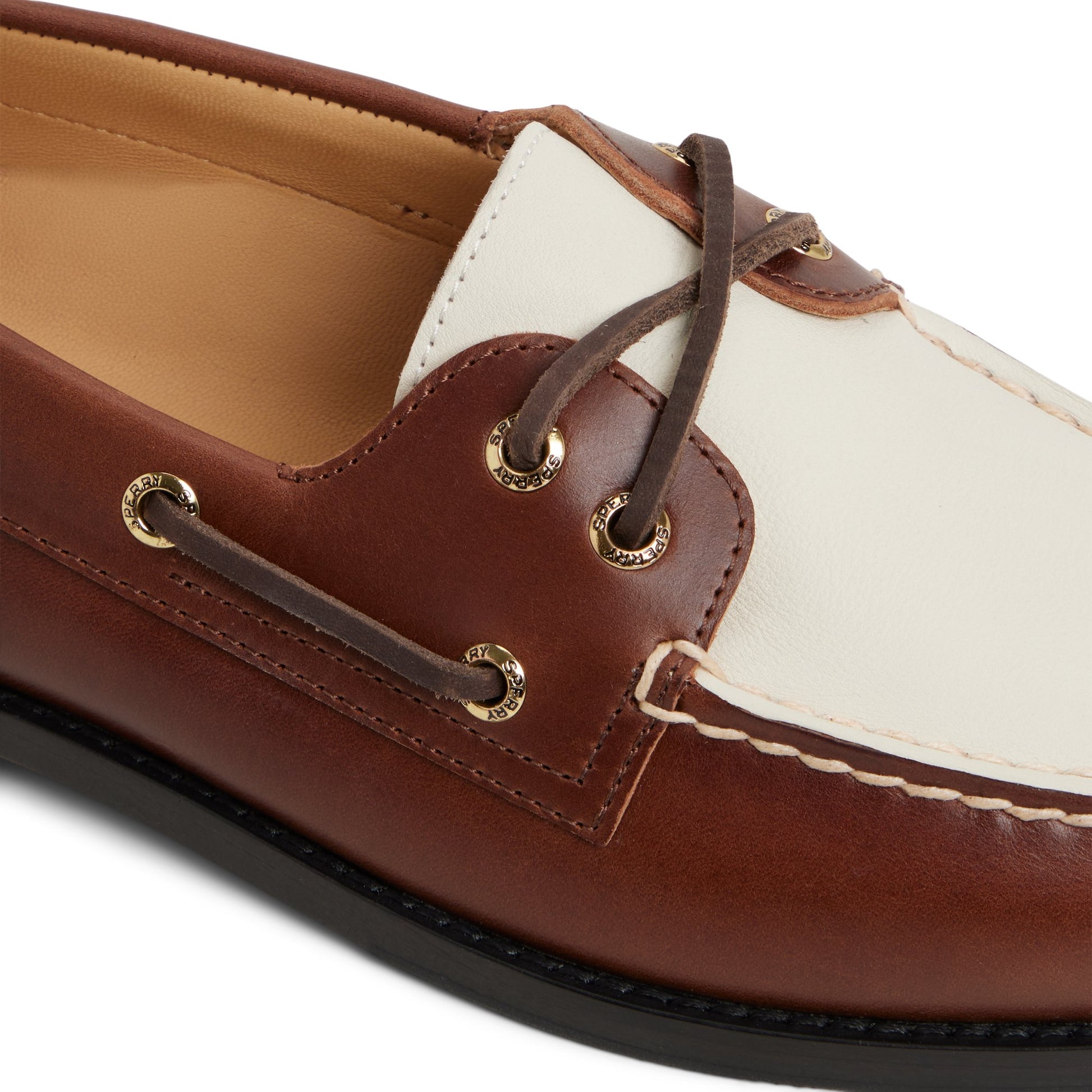 View of Tan Prescott Boat Shoe Boat Shoe's sole