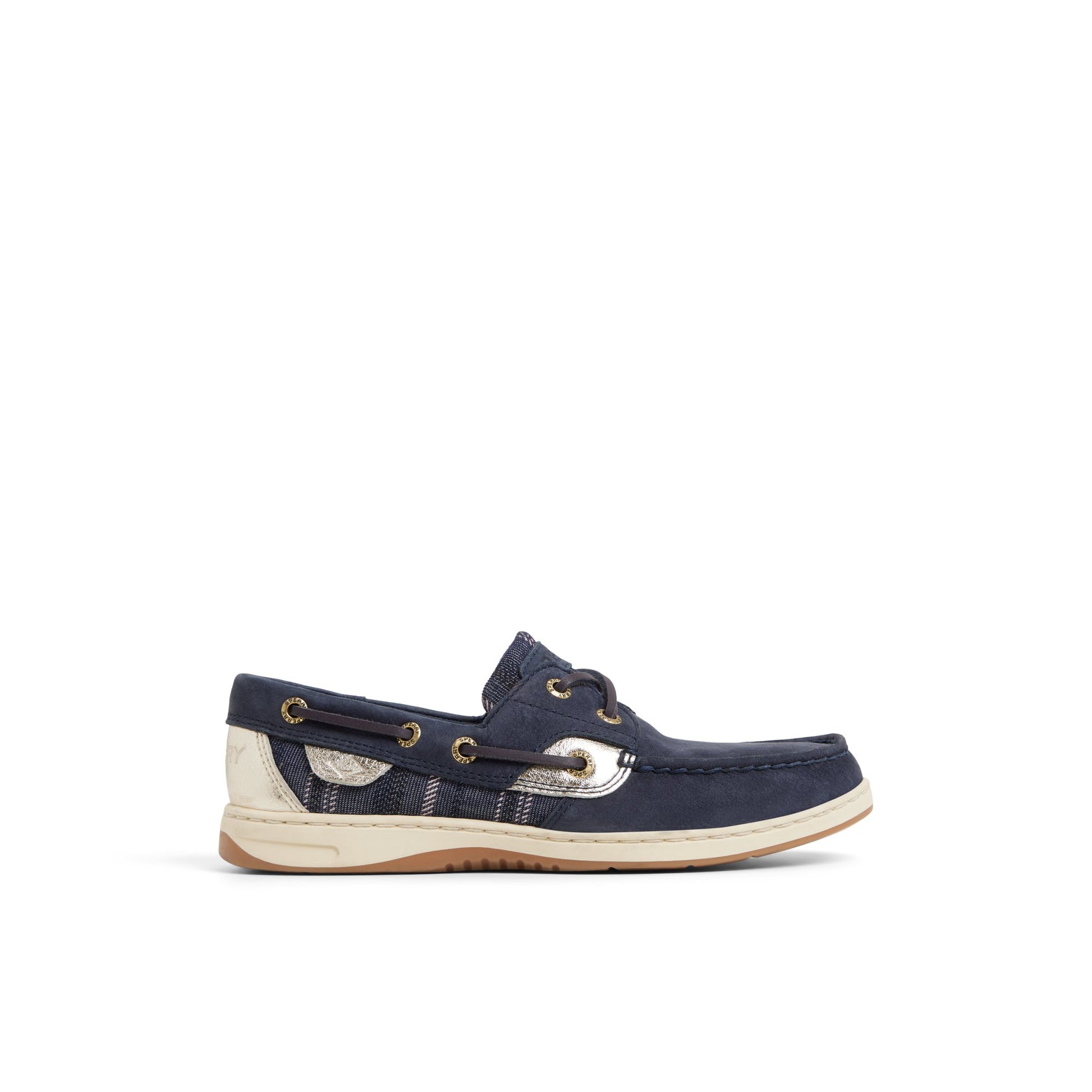 Main View of Navy Bluefish 2 Eye Boat Shoe Boat Shoes for Womens