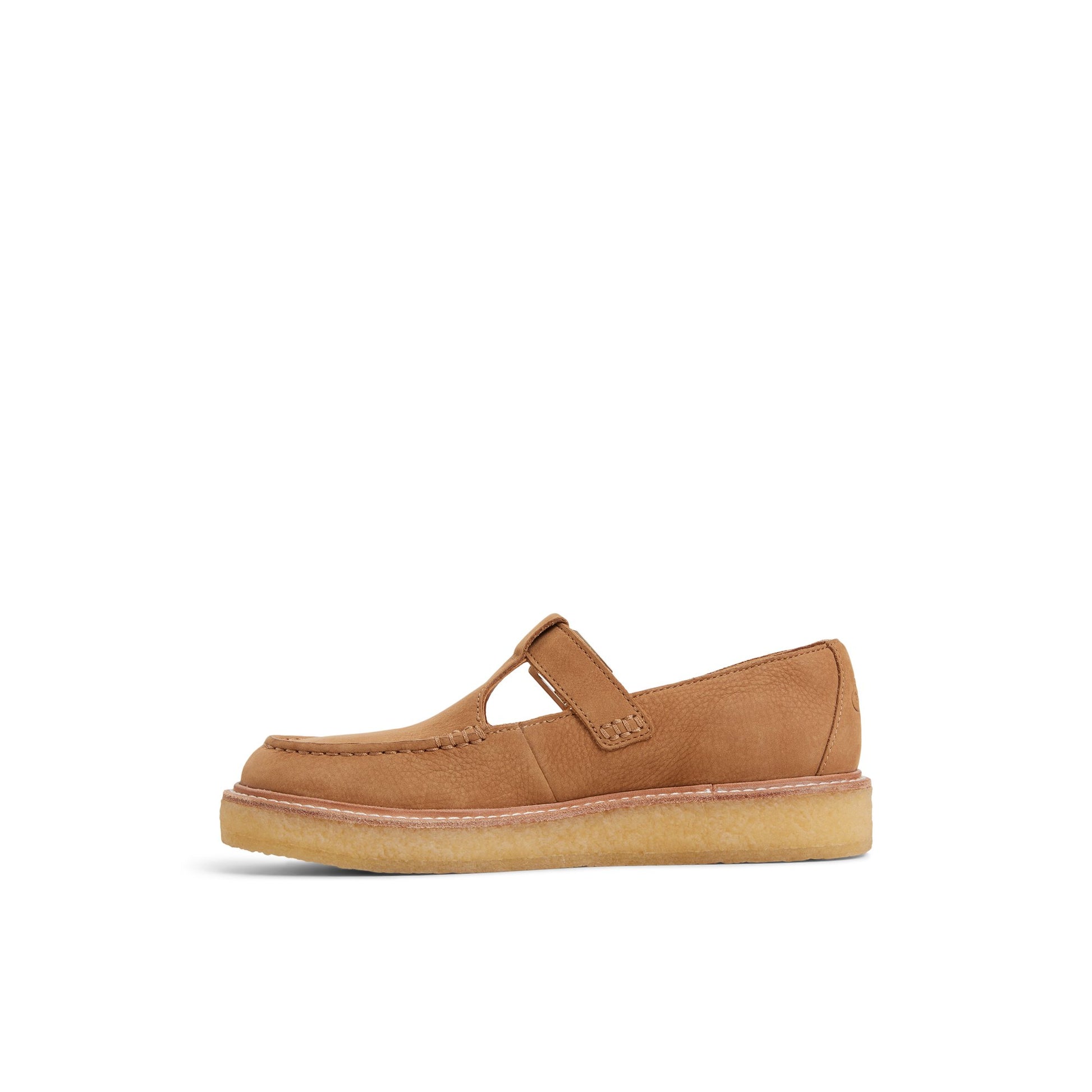 Three-quarter angle of Linen Multi Captain's Oxford Mary Jane Loafers's back side