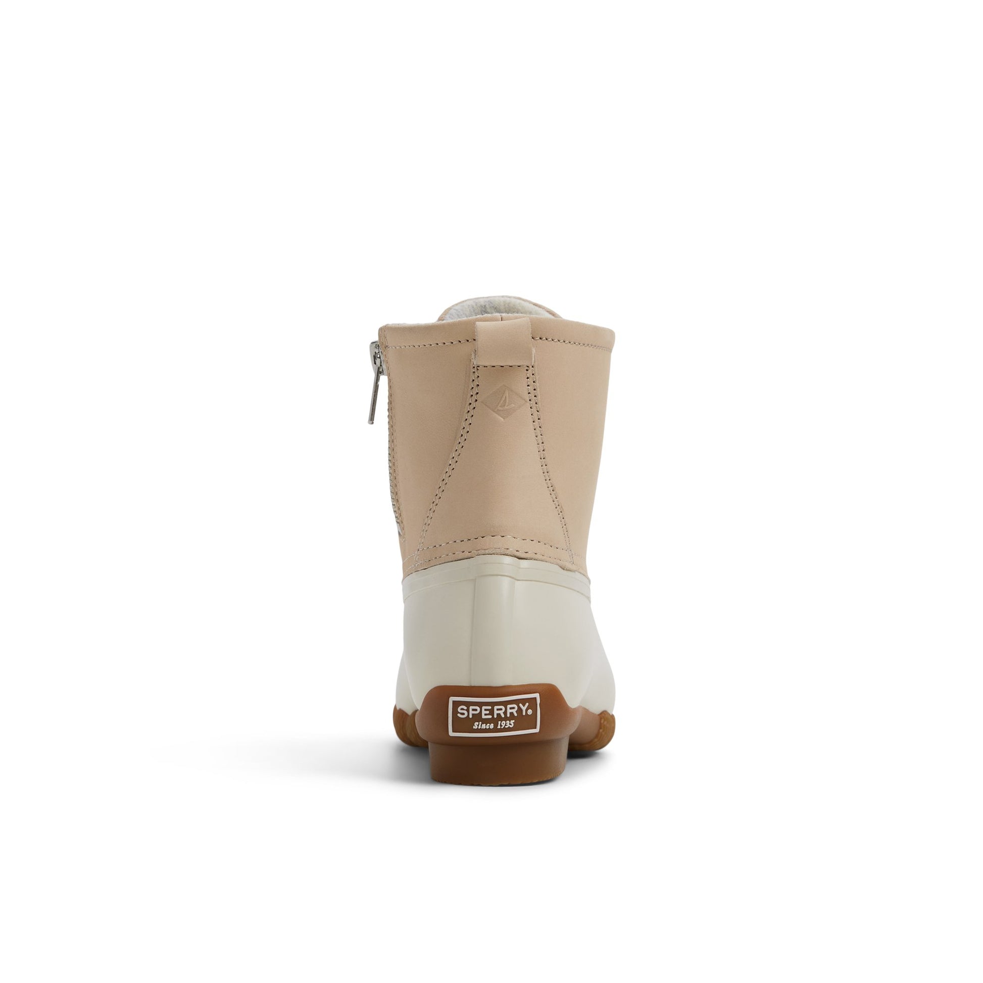 Three-quarter angle of Linen multi Saltwater™ Duck Lug Boot Duck Boots's front side