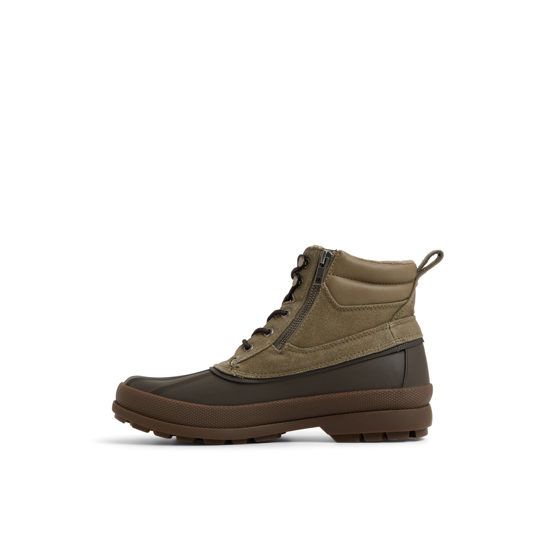 Three-quarter angle of Taupe Gloucester Duck Boots Winter Duck Boots's back side
