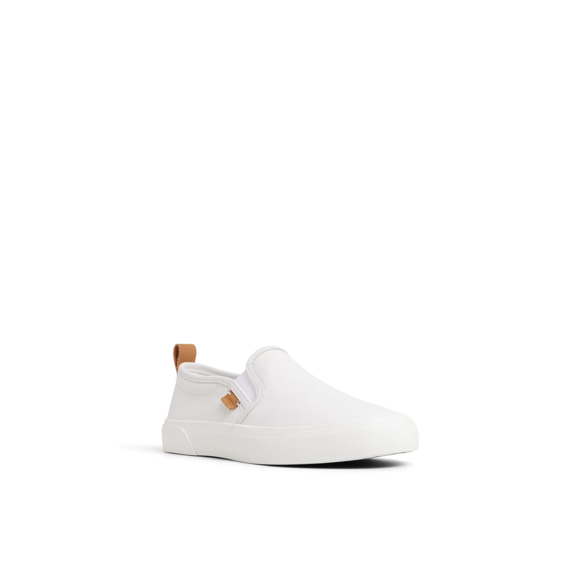 Side view of White Bermuda Beach Twin Gore Sneaker Slip-on Sneakers