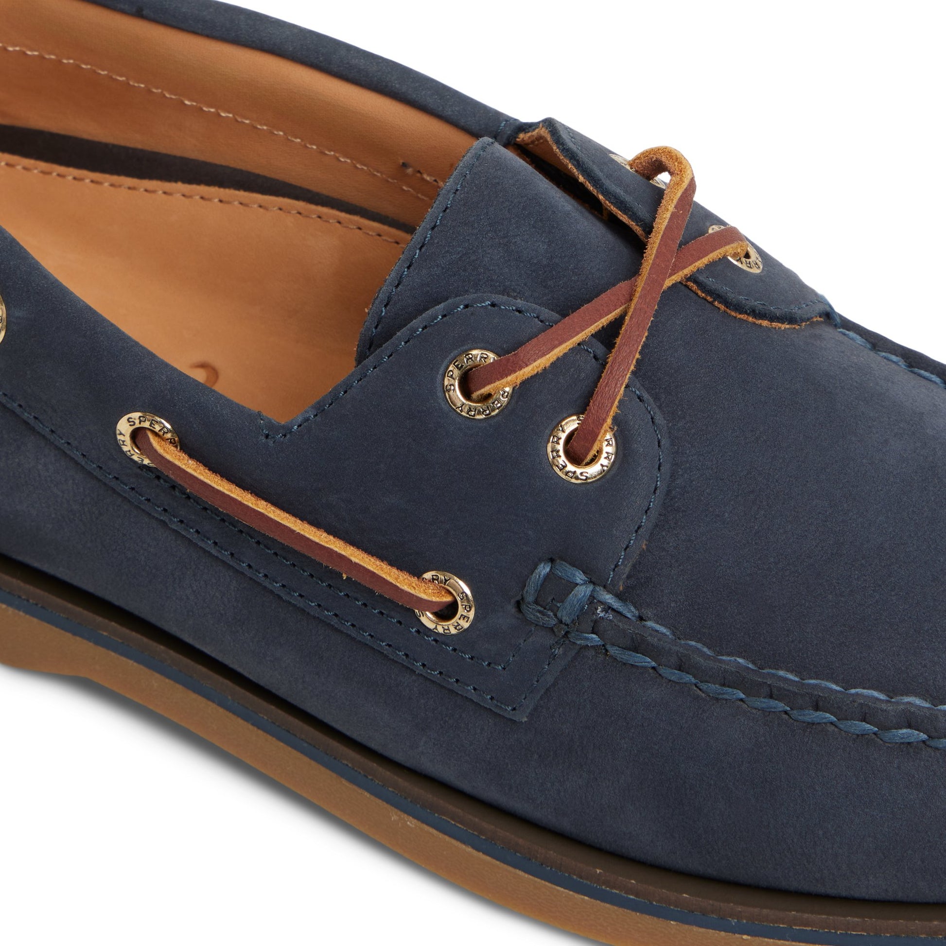 View of Navy Gold Cup™ Authentic Original™ 2-Eye Boat Shoe Boat Shoe's sole