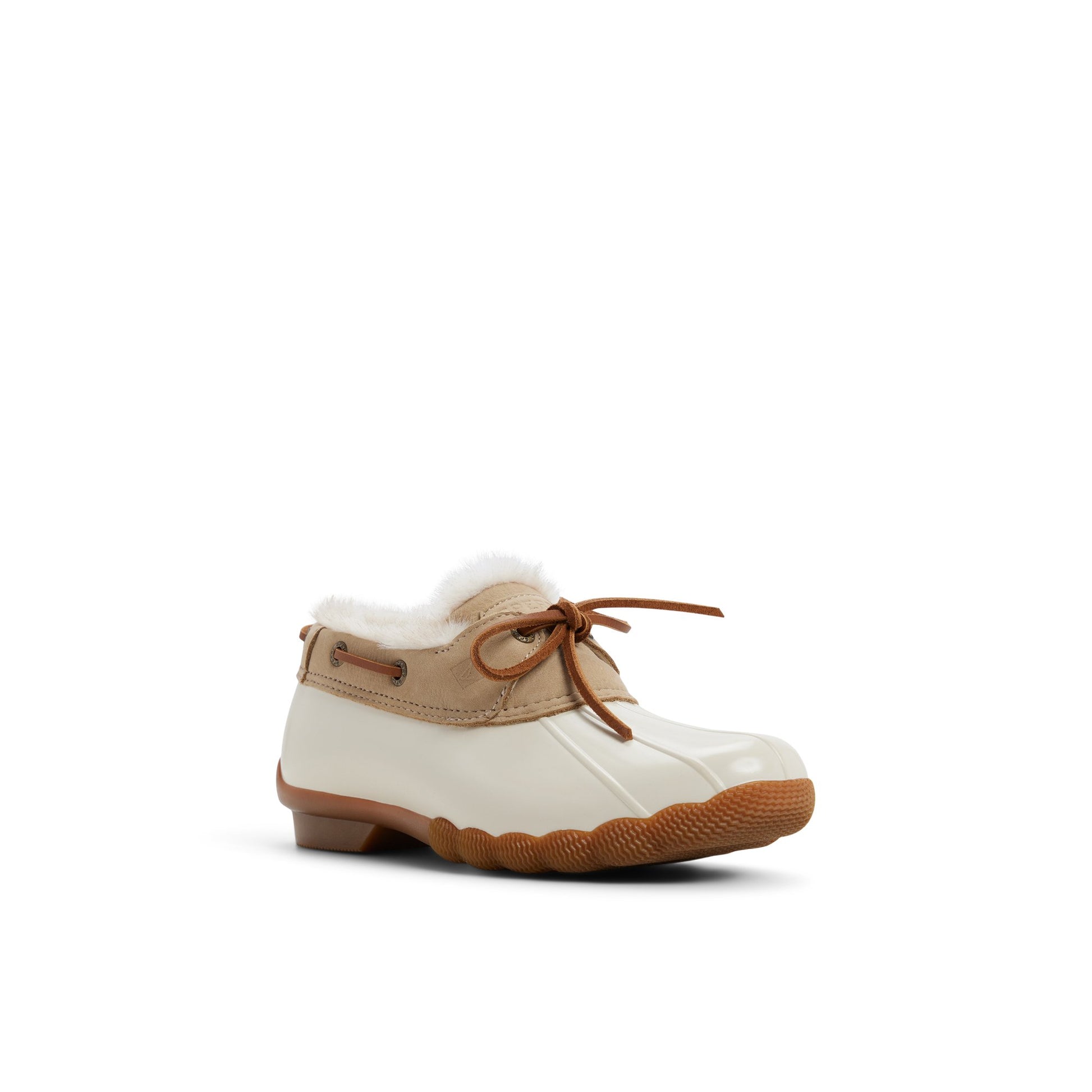 Side view of Cream Saltwater™ 1 Eye Duck Shoe Duck Boots