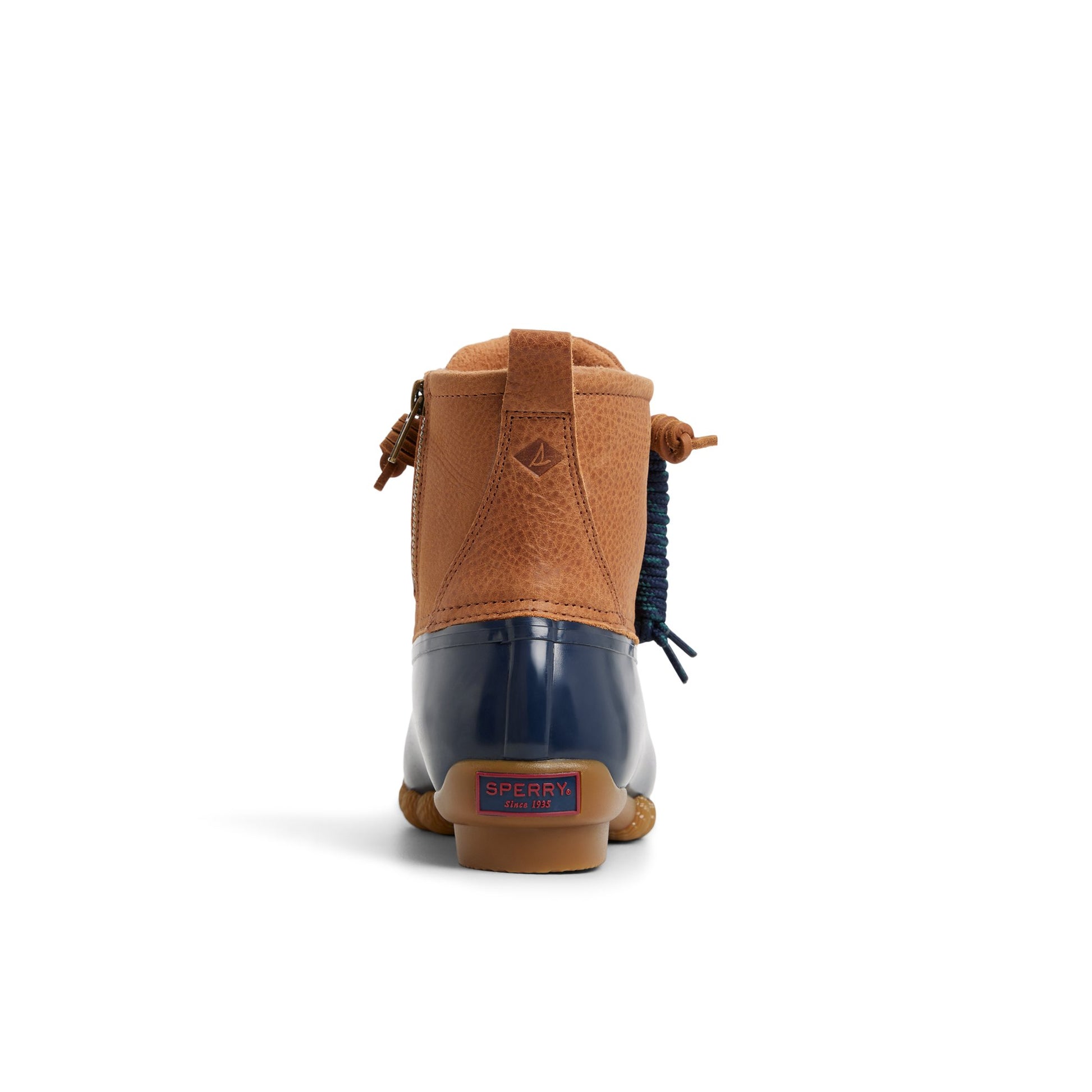 Three-quarter angle of Brown Saltwater™ Duck Chelsea Boot Duck Rain Boots's front side