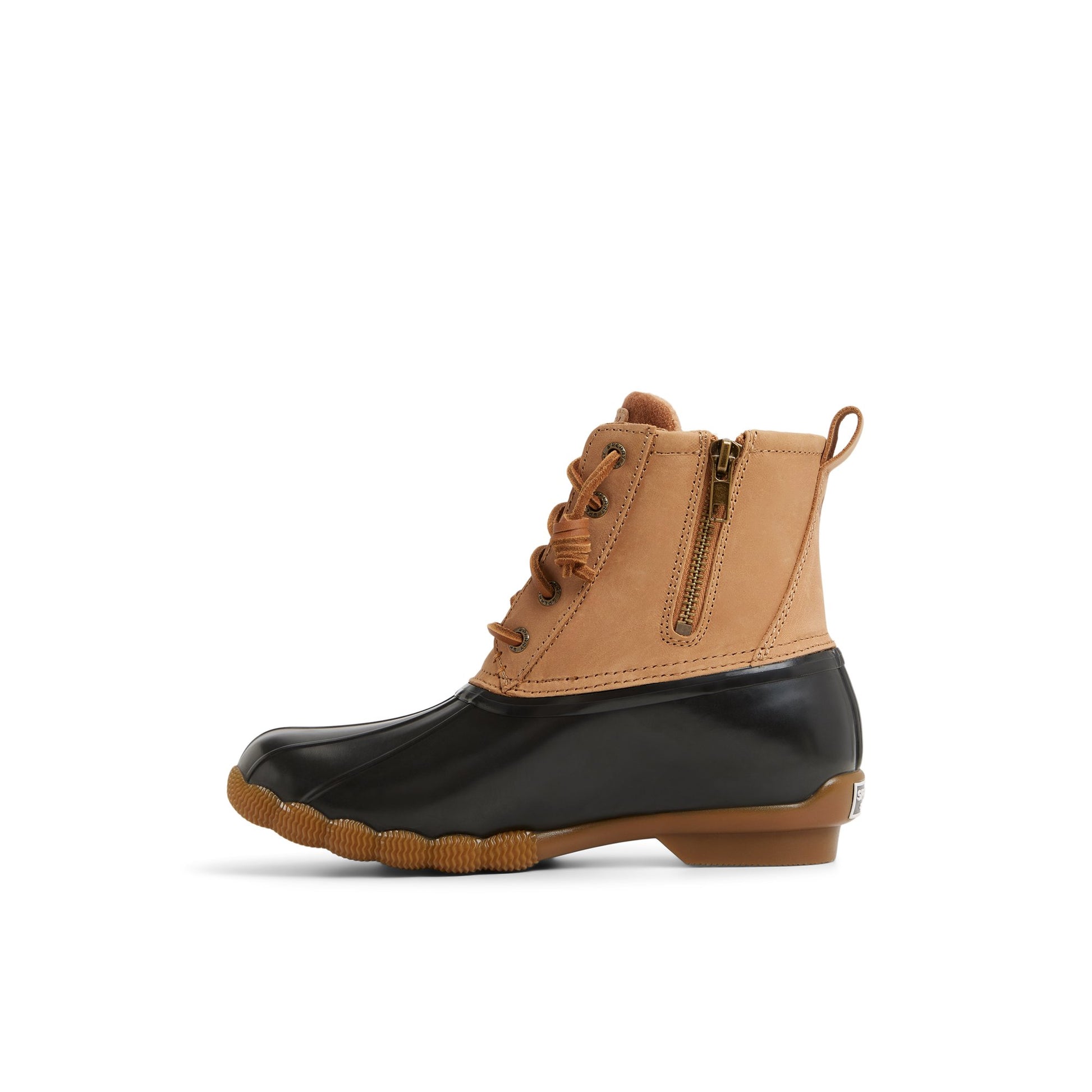 Three-quarter angle of Tan Saltwater™ Duck Lug Boot Duck Rain Boots's back side