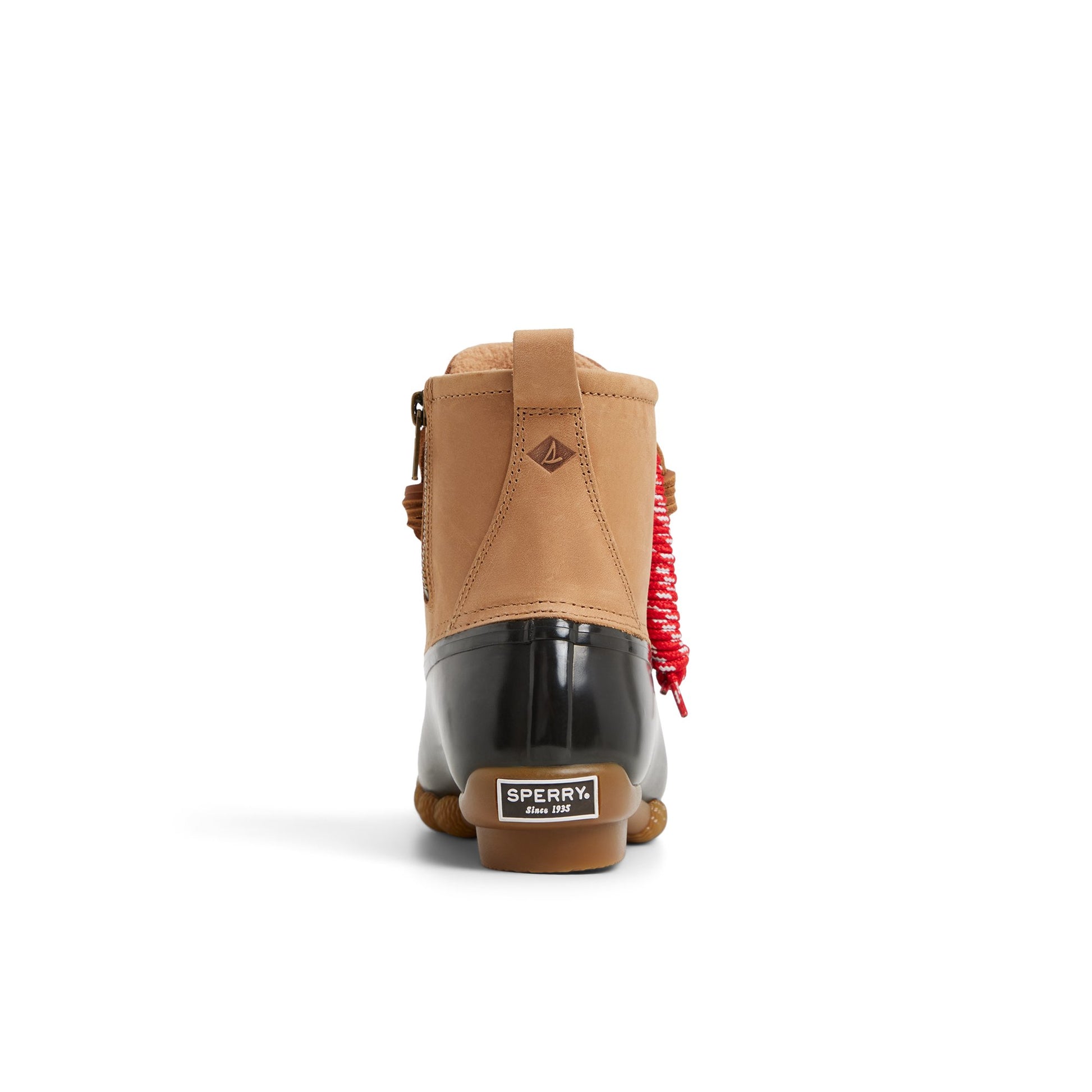 Three-quarter angle of Tan Saltwater™ Duck Lug Boot Duck Rain Boots's front side