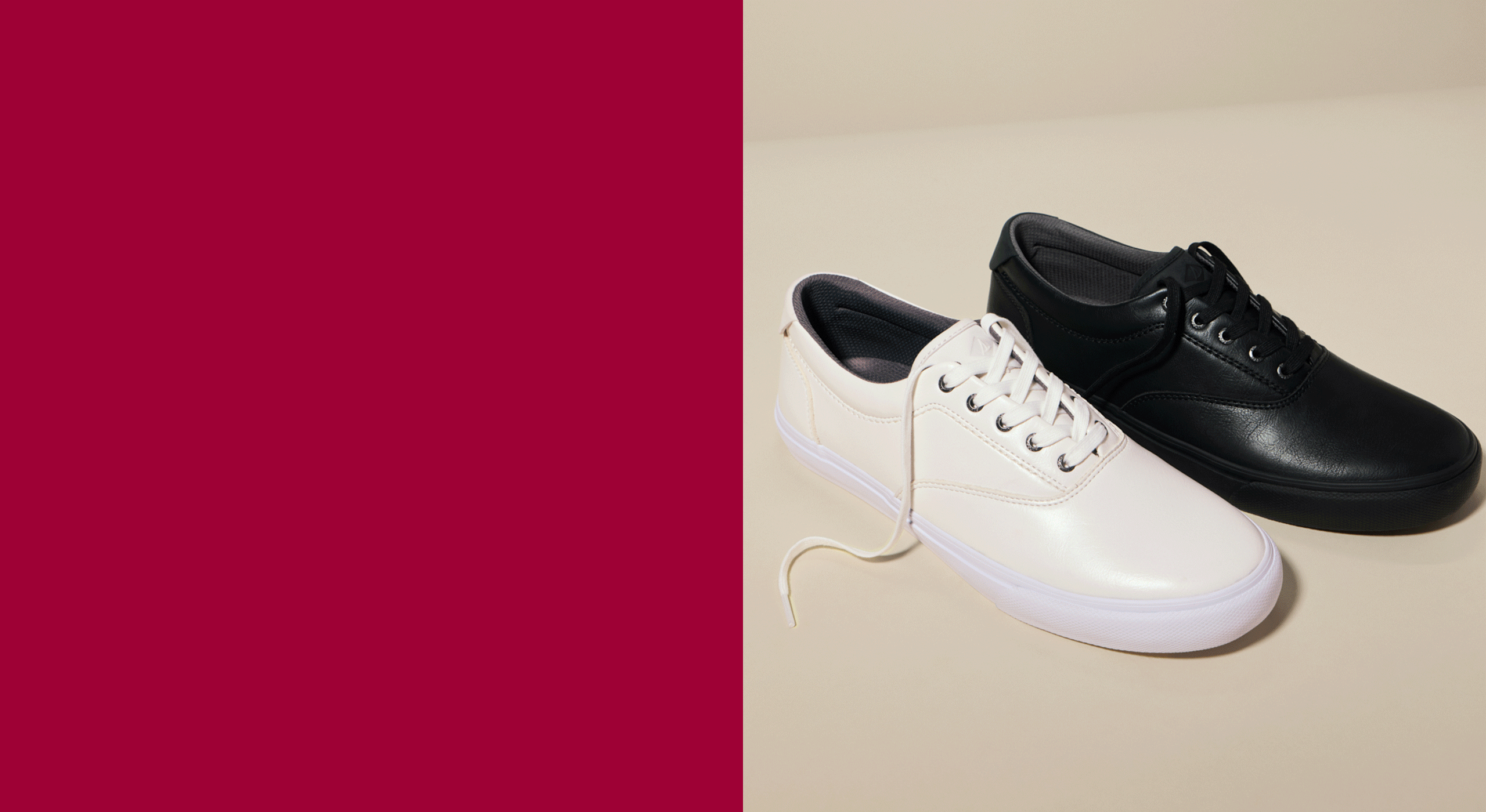 Un GIF présentant des photos de différentes paires de chaussures bateau et de baskets sur fond beige