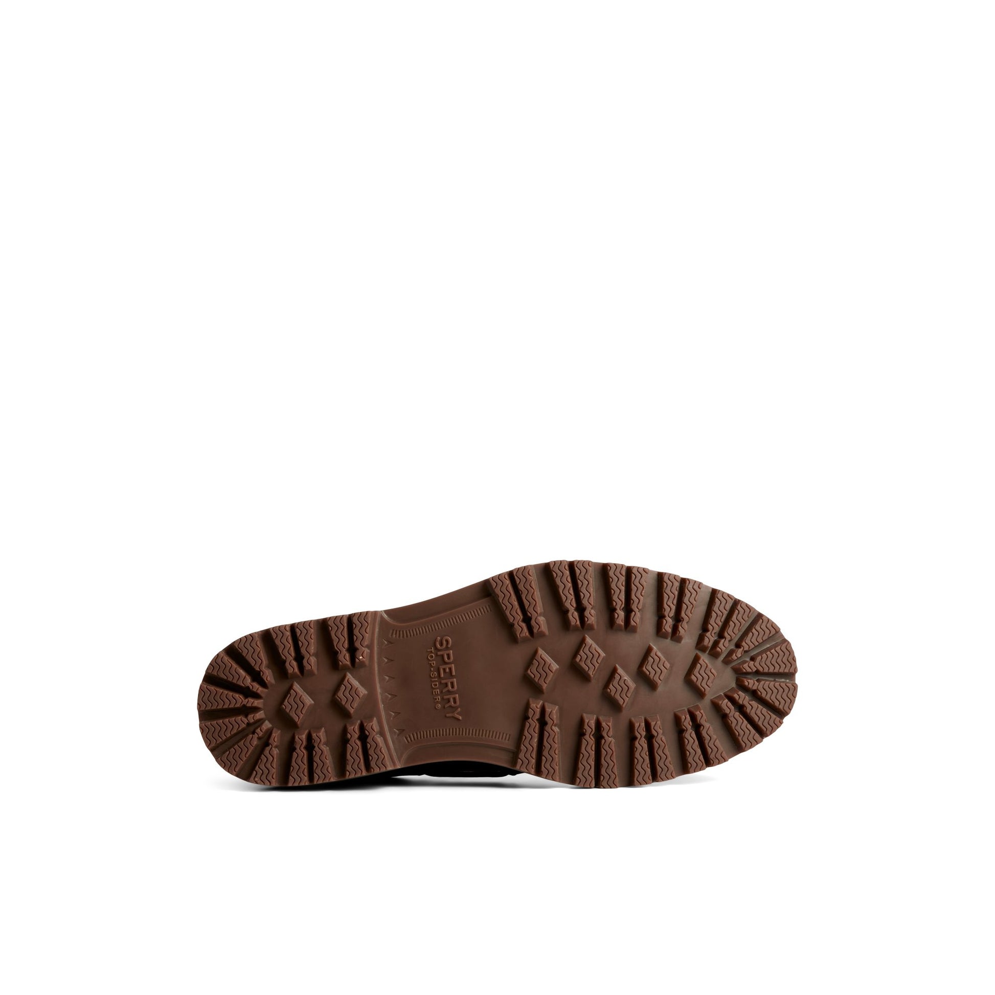 View of Brown Authentic Original™ Unlined Lug 3-Eye Boat Shoe Boat Shoes's sole
