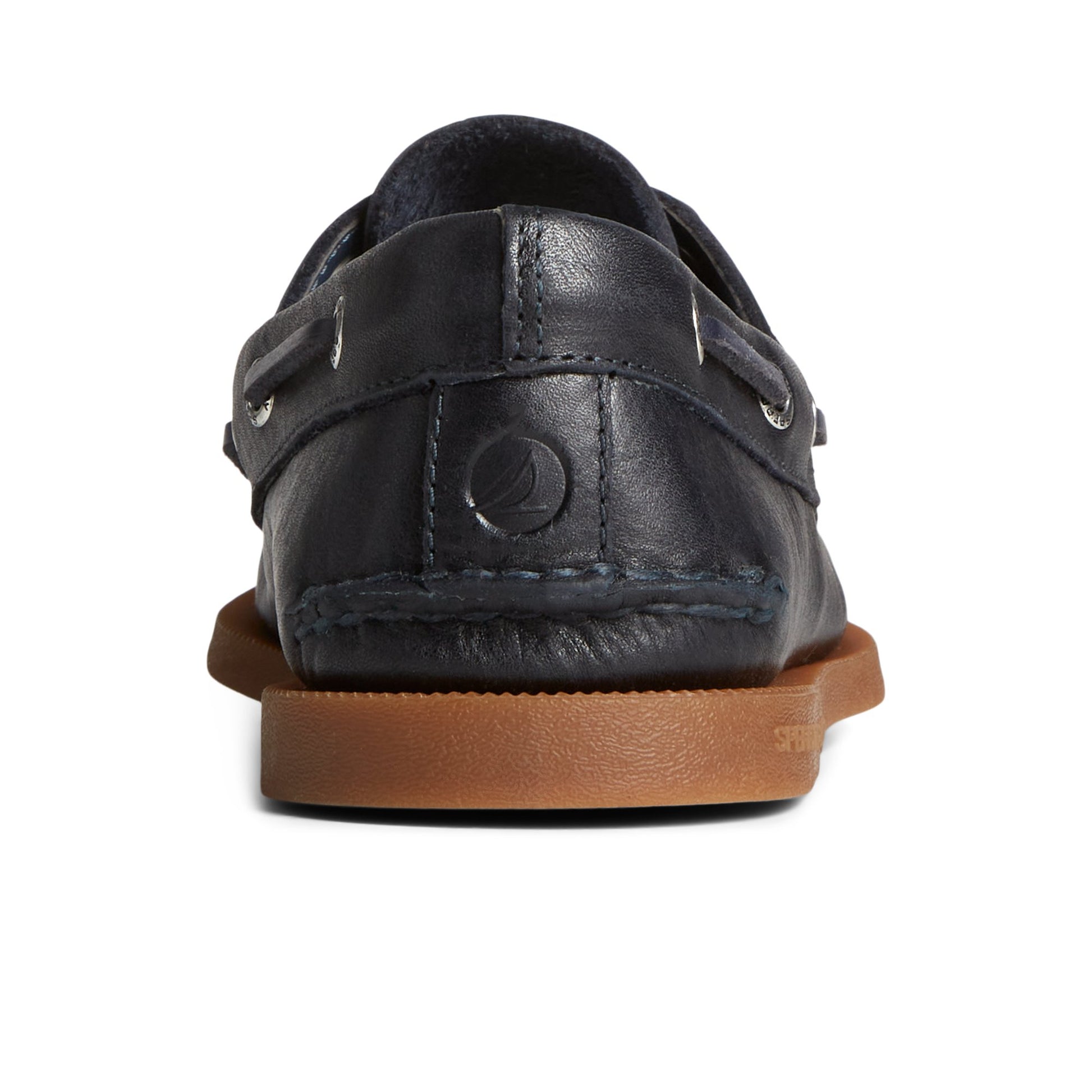 Close-up of the Navy Authentic Original™ Pull Up Leather Boat Shoe Boat Shoes