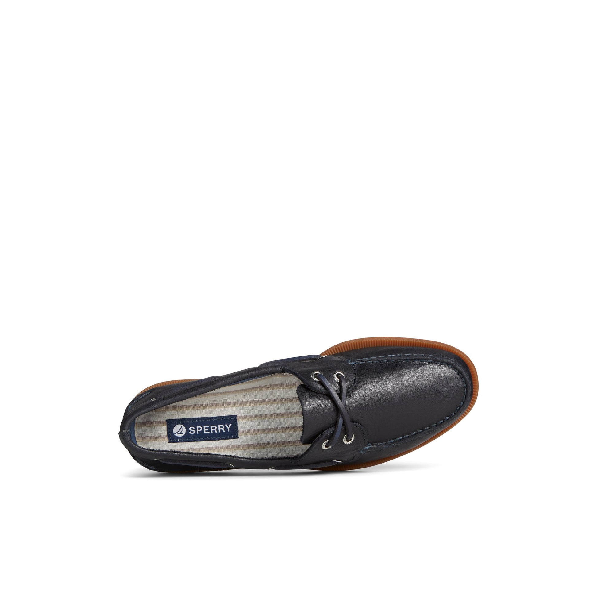 Top-down view of the Navy Authentic Original™ Pull Up Leather Boat Shoe Boat Shoes