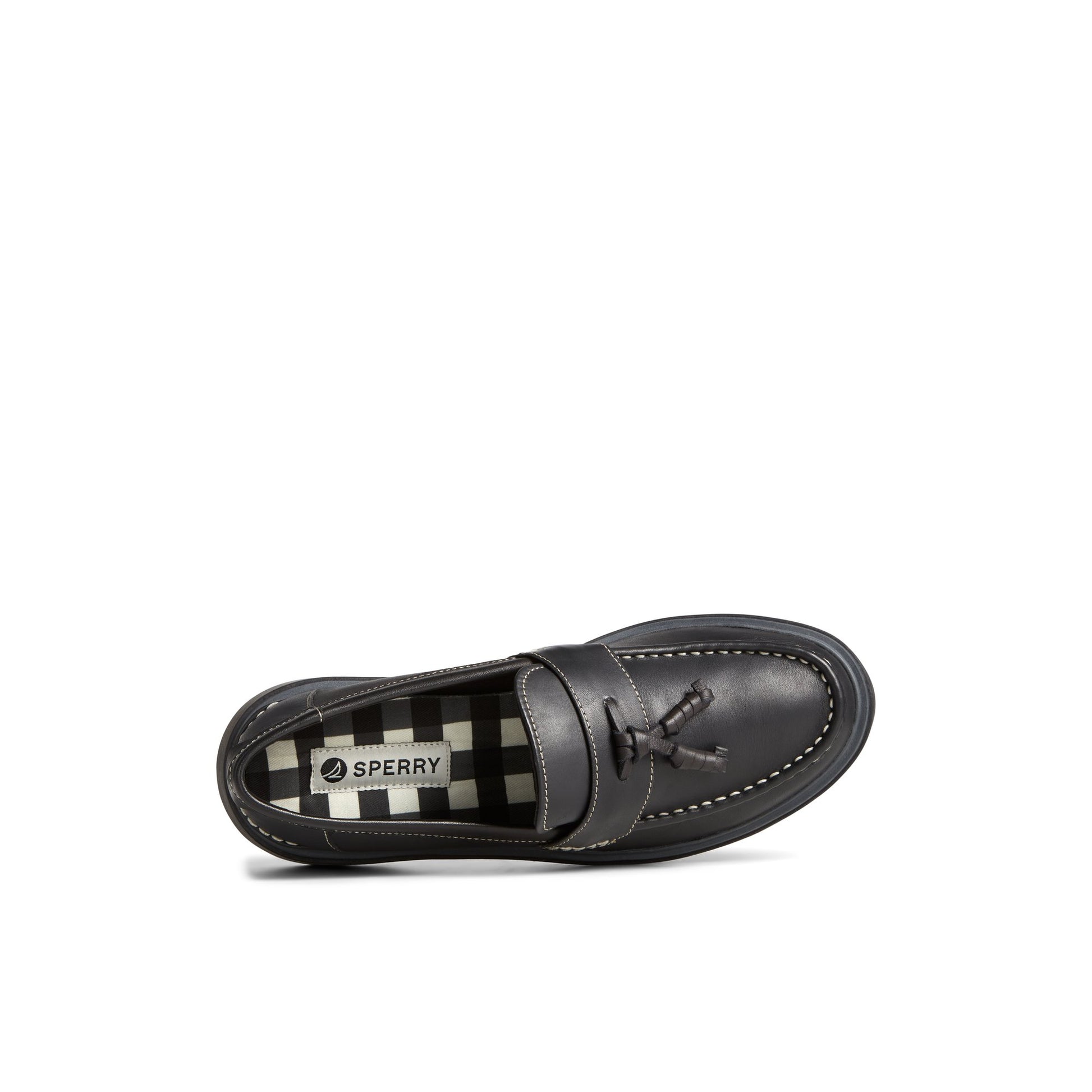 Top-down view of the Black Bayside Loafer Loafer Moccasin Casual Shoes