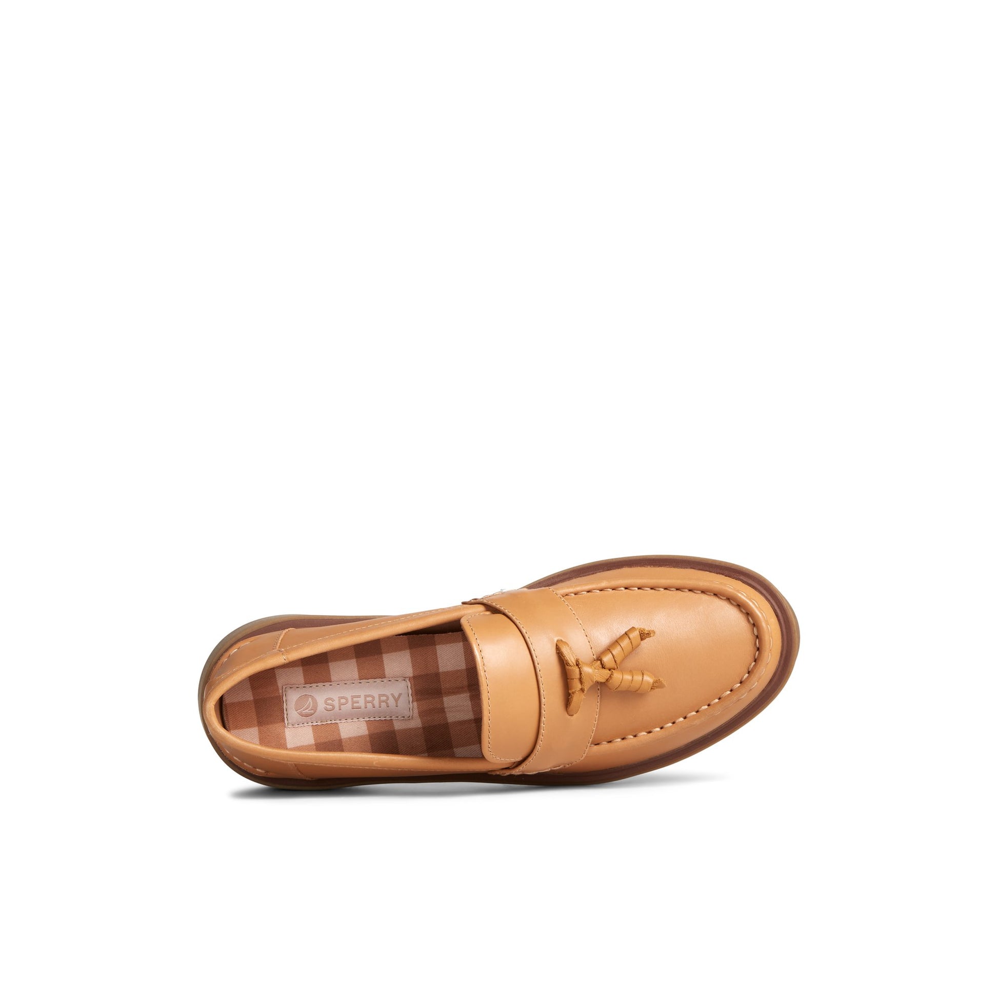 Top-down view of the Medium Beige Bayside Loafer Loafer Moccasin Casual Shoes