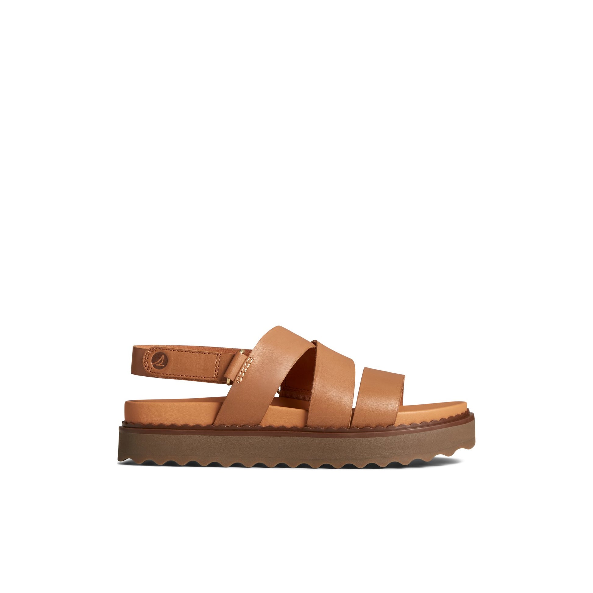 Main View of Medium Beige Cami Flatform Sandal Strappy Flatform Sandals for Womens