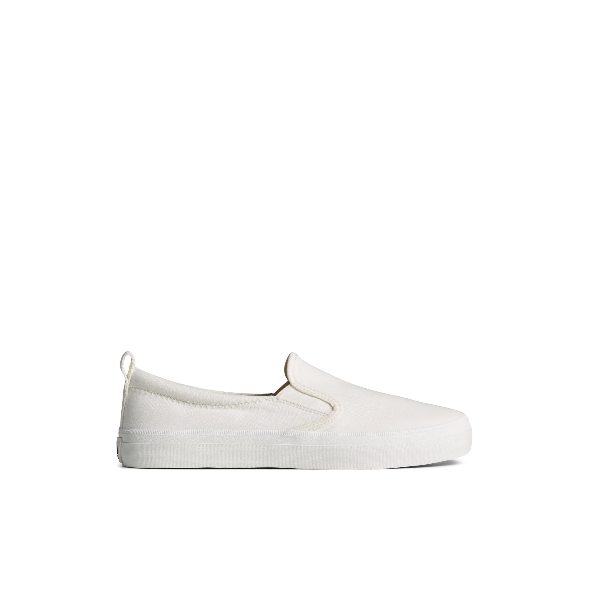 Main View of White SeaCycled™ Crest Twin Gore Canvas Sneaker Vulcanized Sneaker for Womens