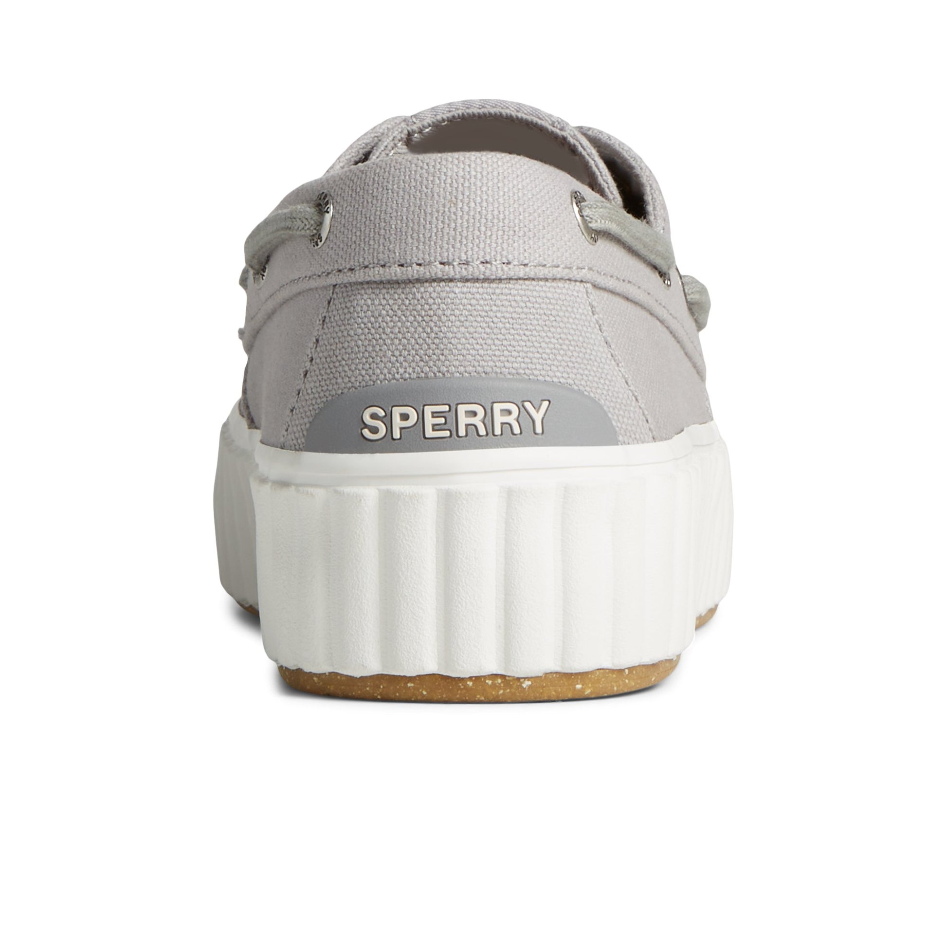 Close-up of the Grey Pierwave Boat Sneaker Vulcanized Boat Shoe Sneaker