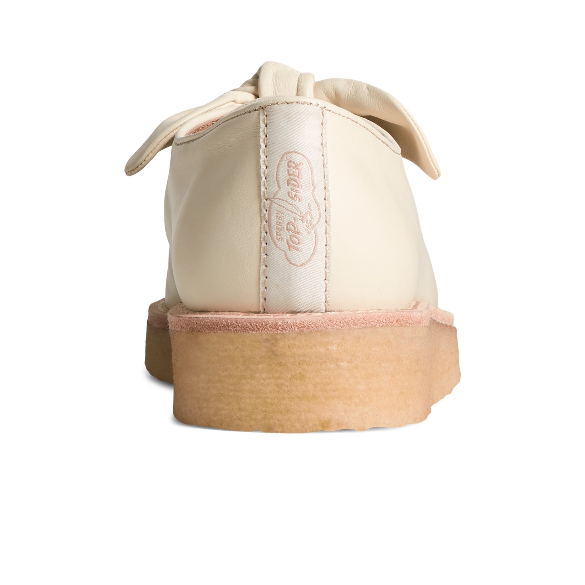 Close-up of the Bone Captain's Crepe Bow Oxford Captain's Bow Loafer