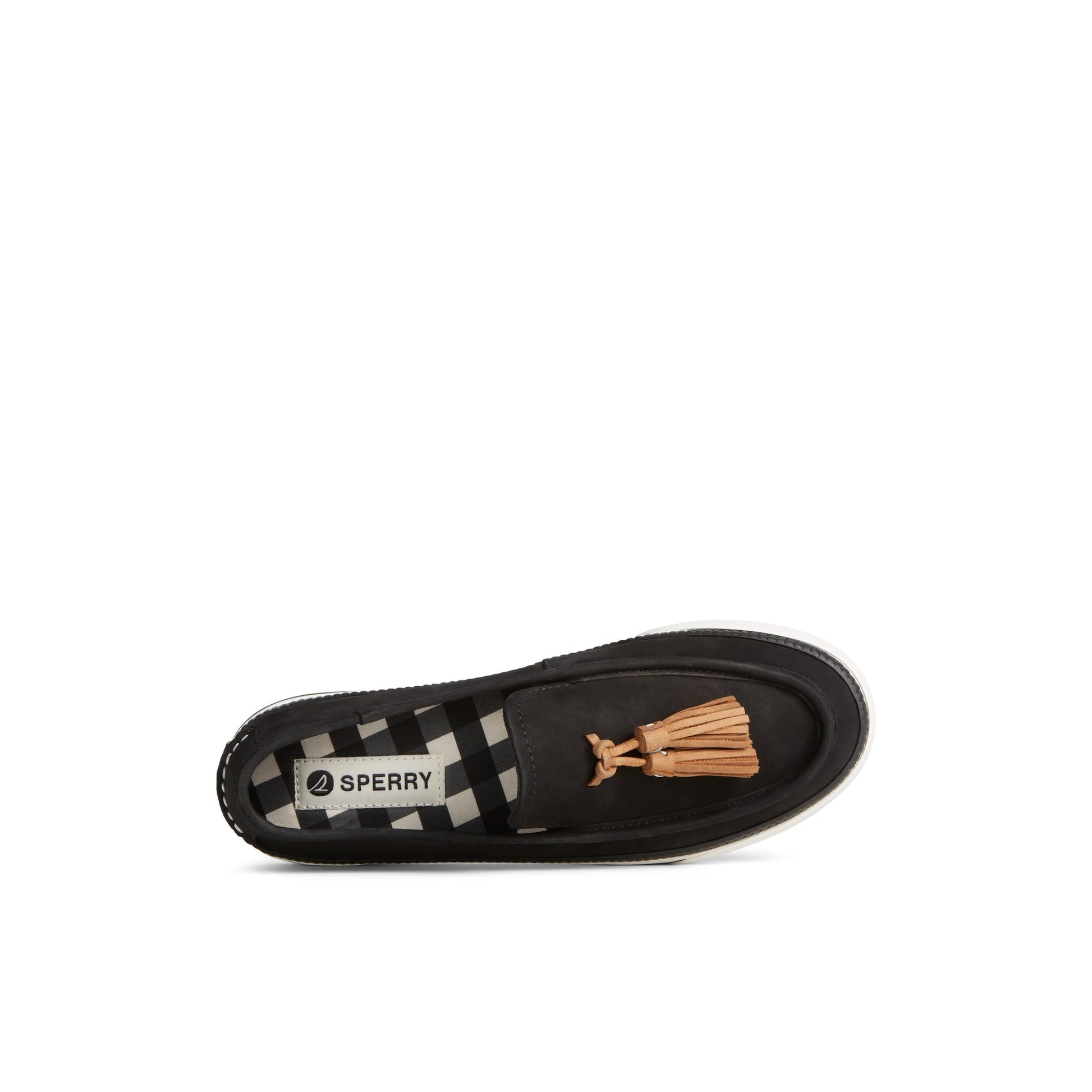 Top-down view of the Black Sea Sailor Platform Sneaker Vulcanized Tassel Loafer Sneaker