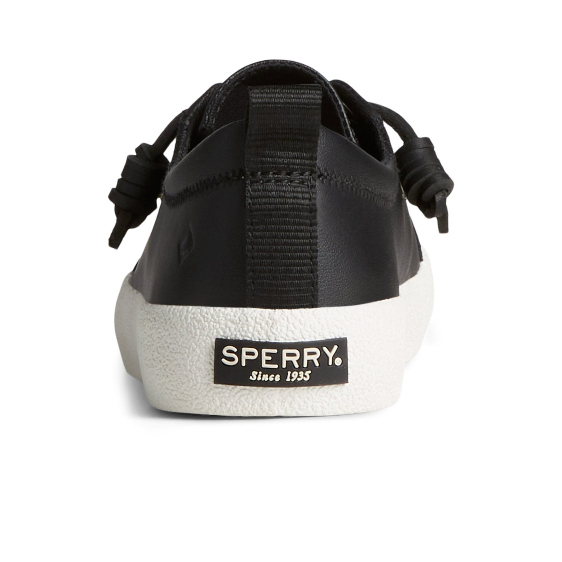 Close-up of the Black Crest Vibe Sneaker Vulcanized Sneaker