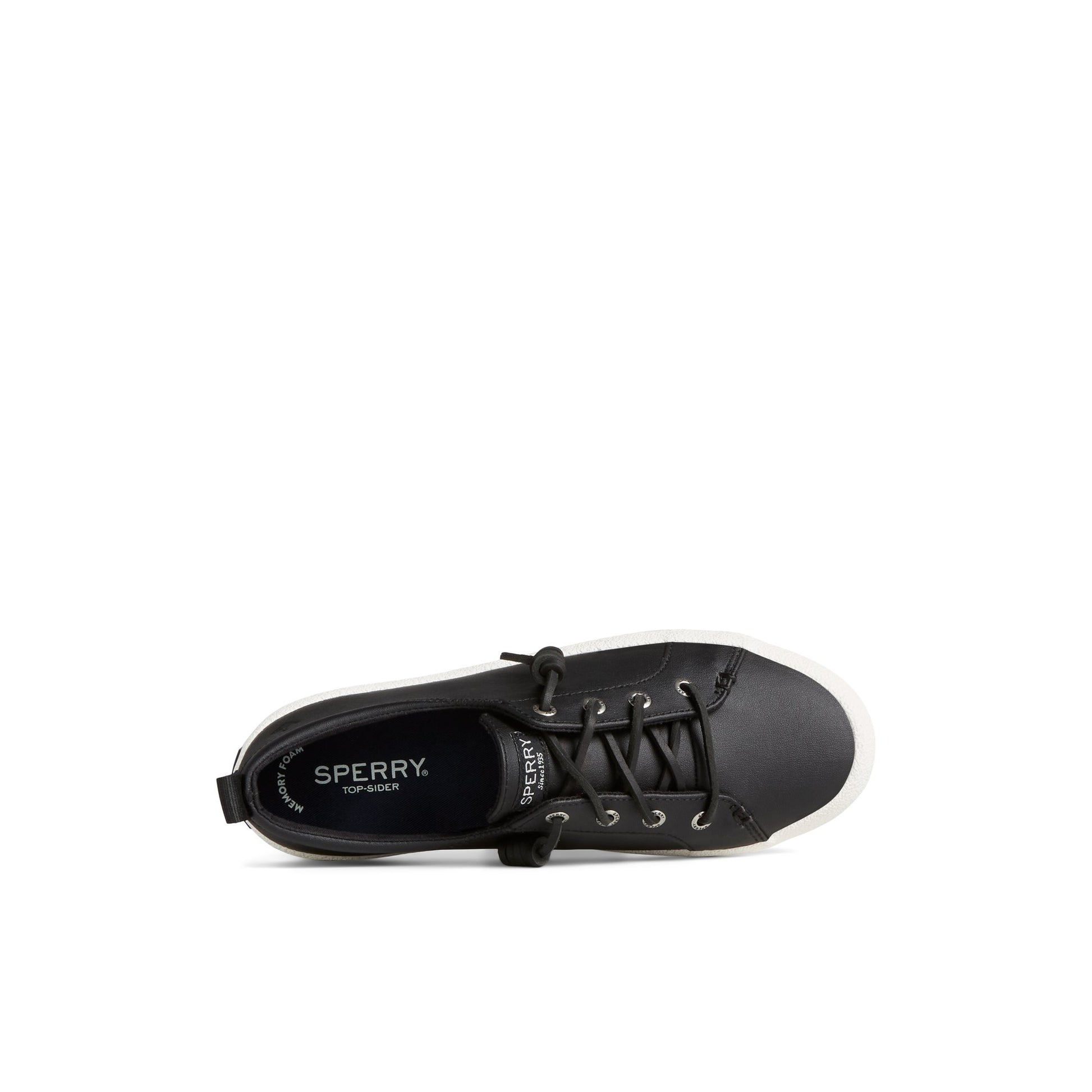 Top-down view of the Black Crest Vibe Sneaker Vulcanized Sneaker