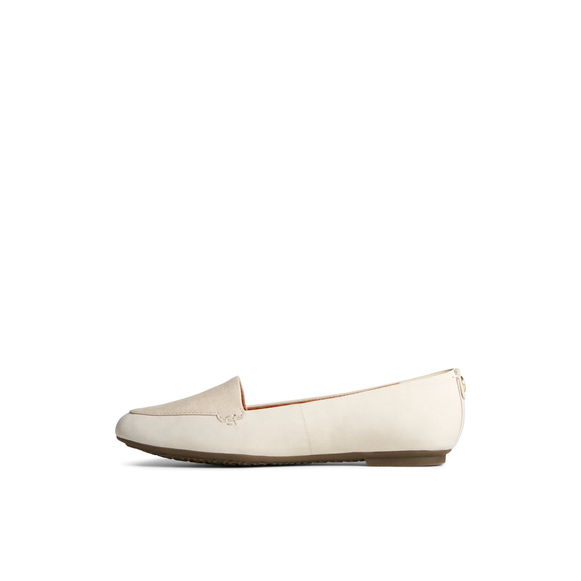Side view of Bone Piper Ballet Flat Ballerina