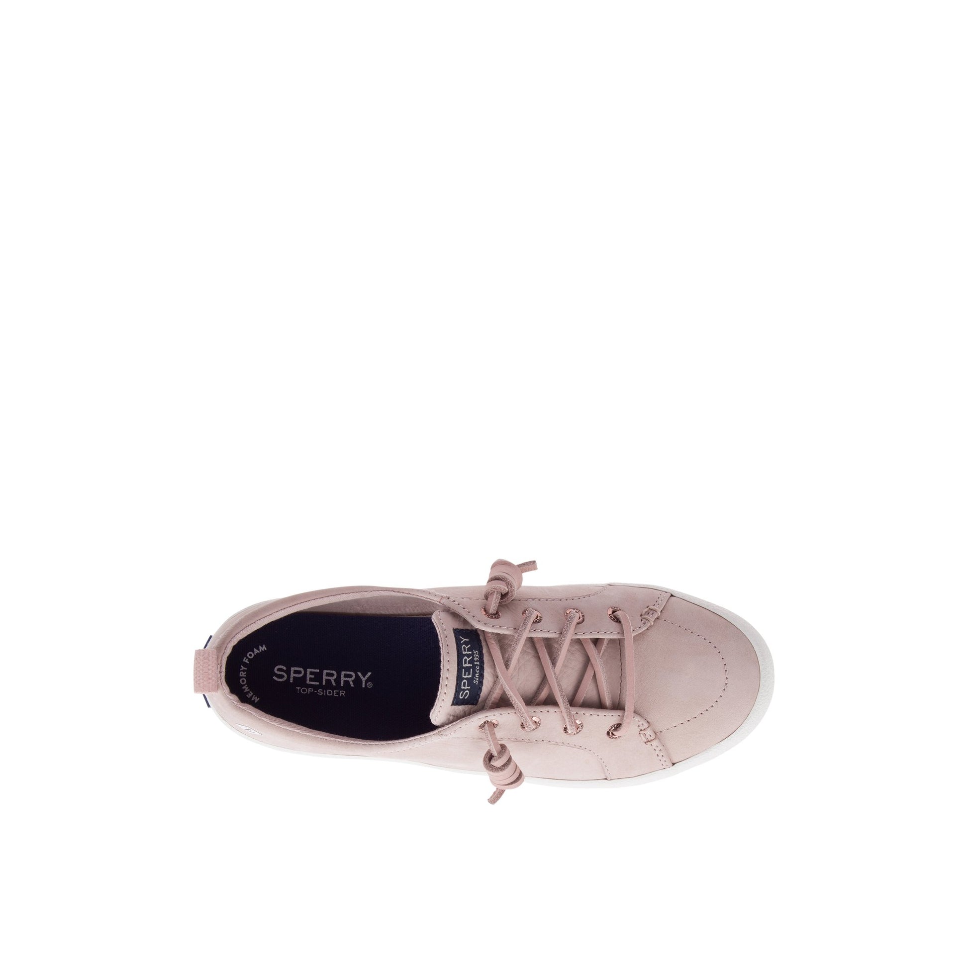Top-down view of the Medium Pink Crest Vibe Sneaker Vulcanized Sneaker