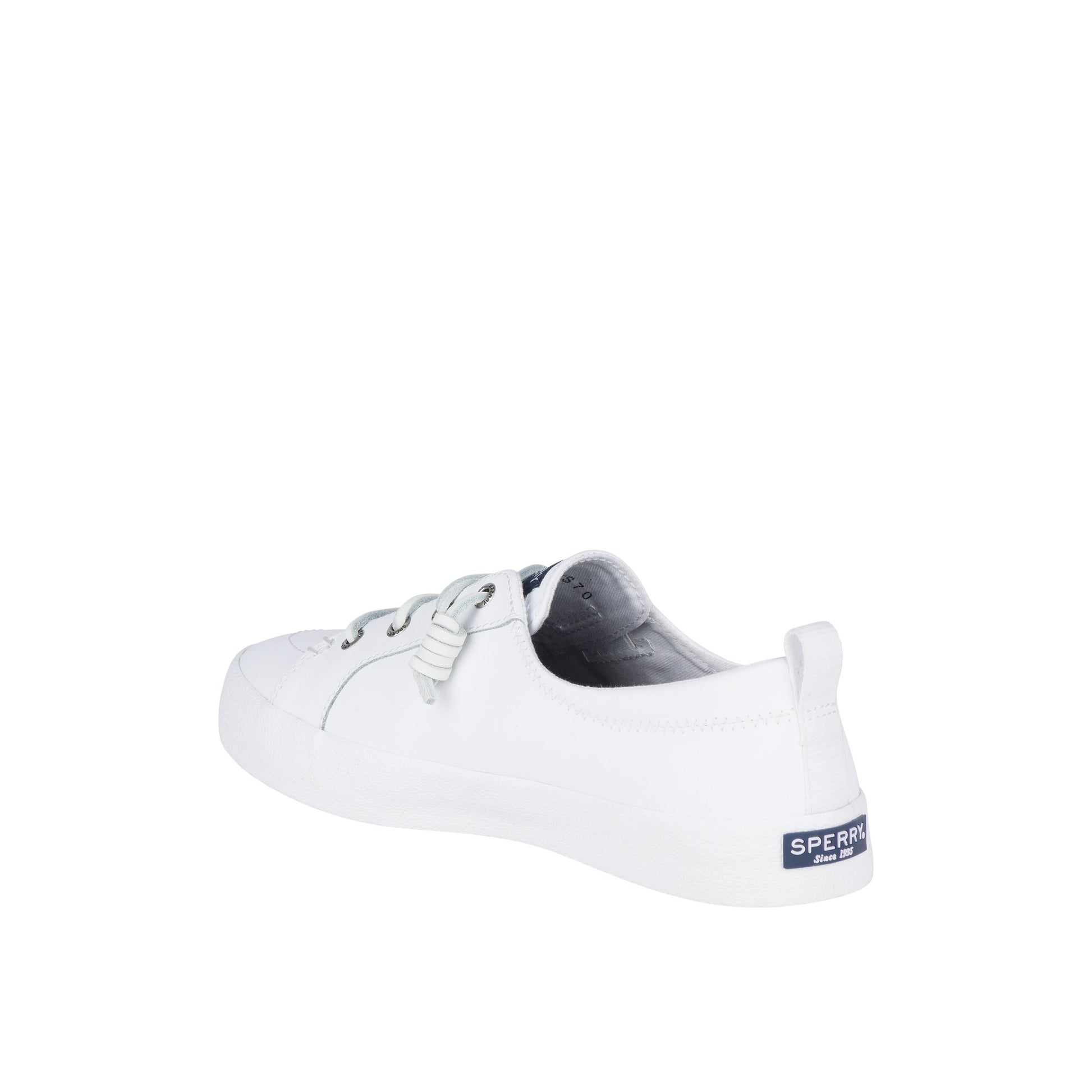 Close-up of the White Crest Vibe Sneaker Vulcanized Sneaker