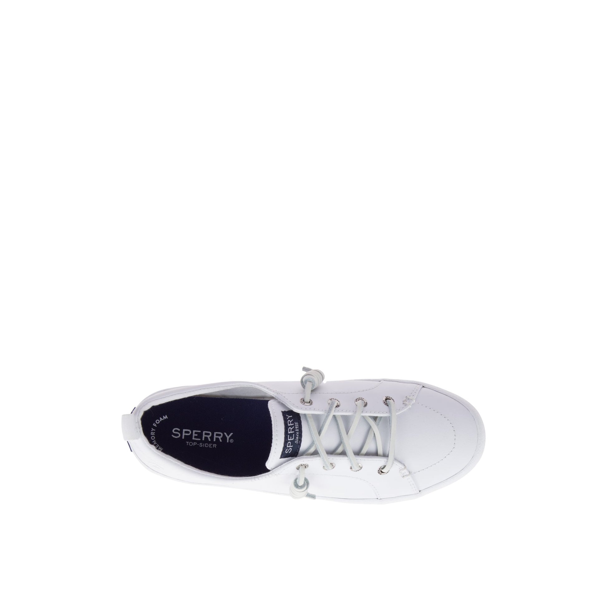 Top-down view of the White Crest Vibe Sneaker Vulcanized Sneaker