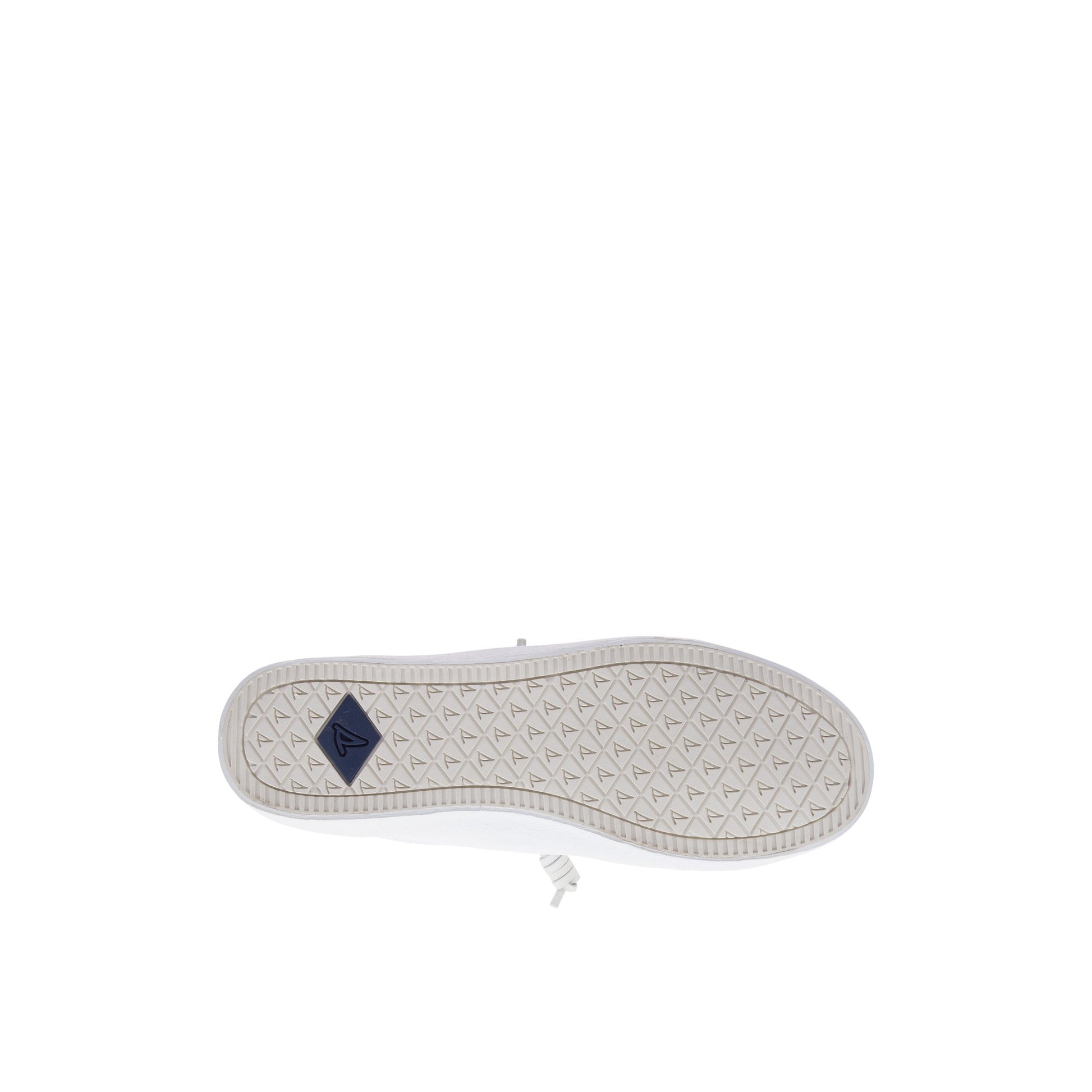View of White Crest Vibe Sneaker Vulcanized Sneaker's sole