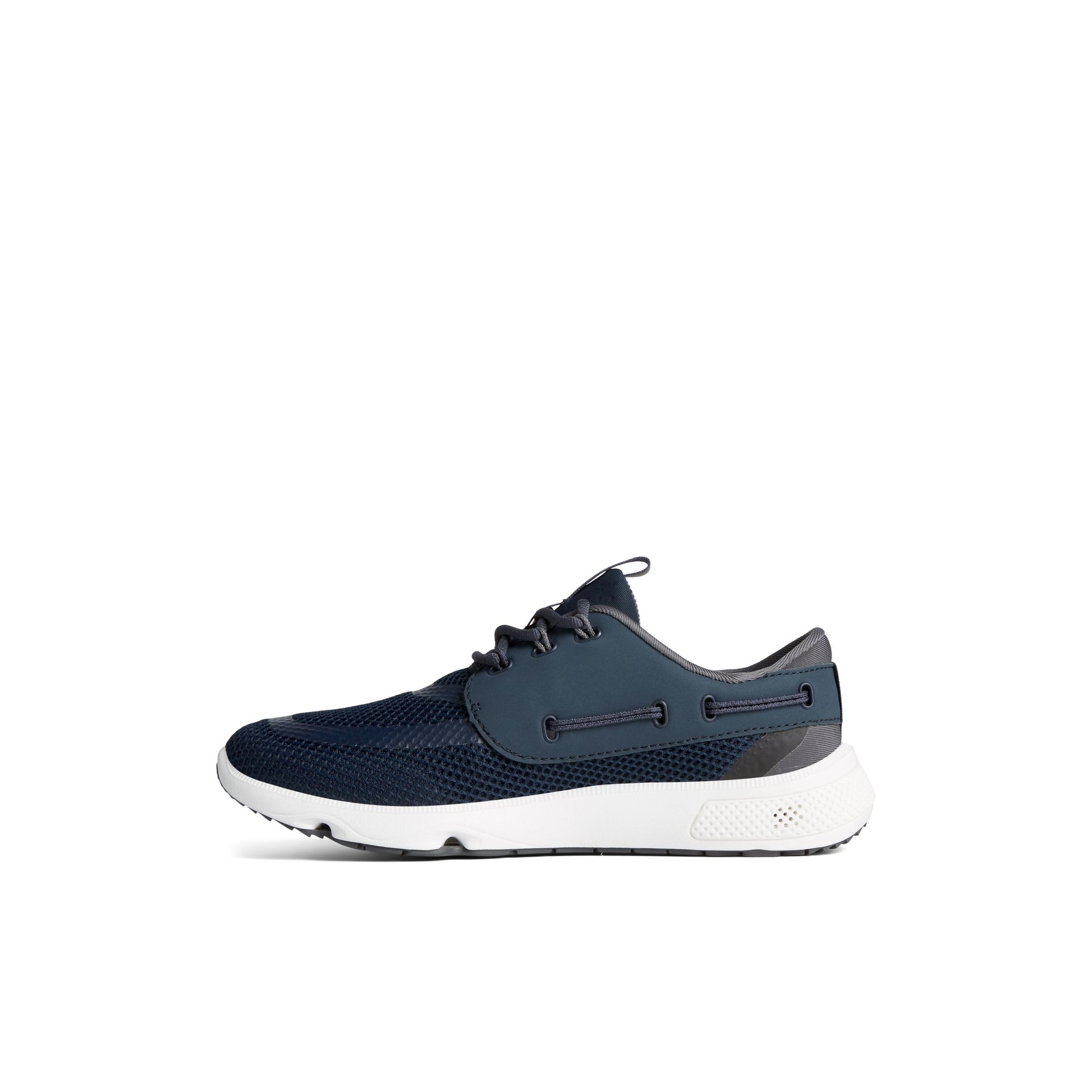 Side view of Navy 7 Sea 3-Eye Sneaker Sneakers