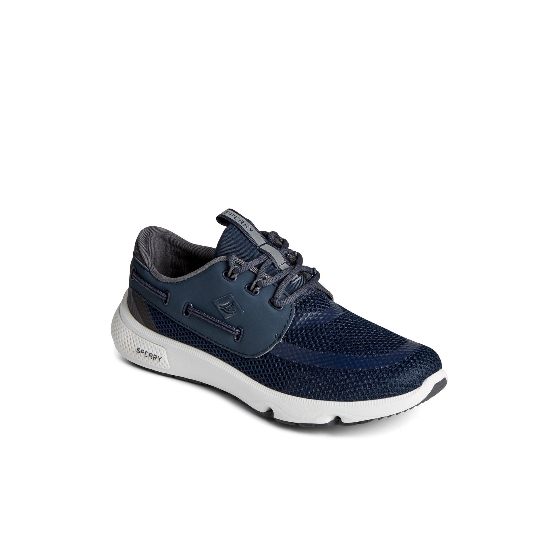 Three-quarter angle of Navy 7 Sea 3-Eye Sneaker Sneakers's front side