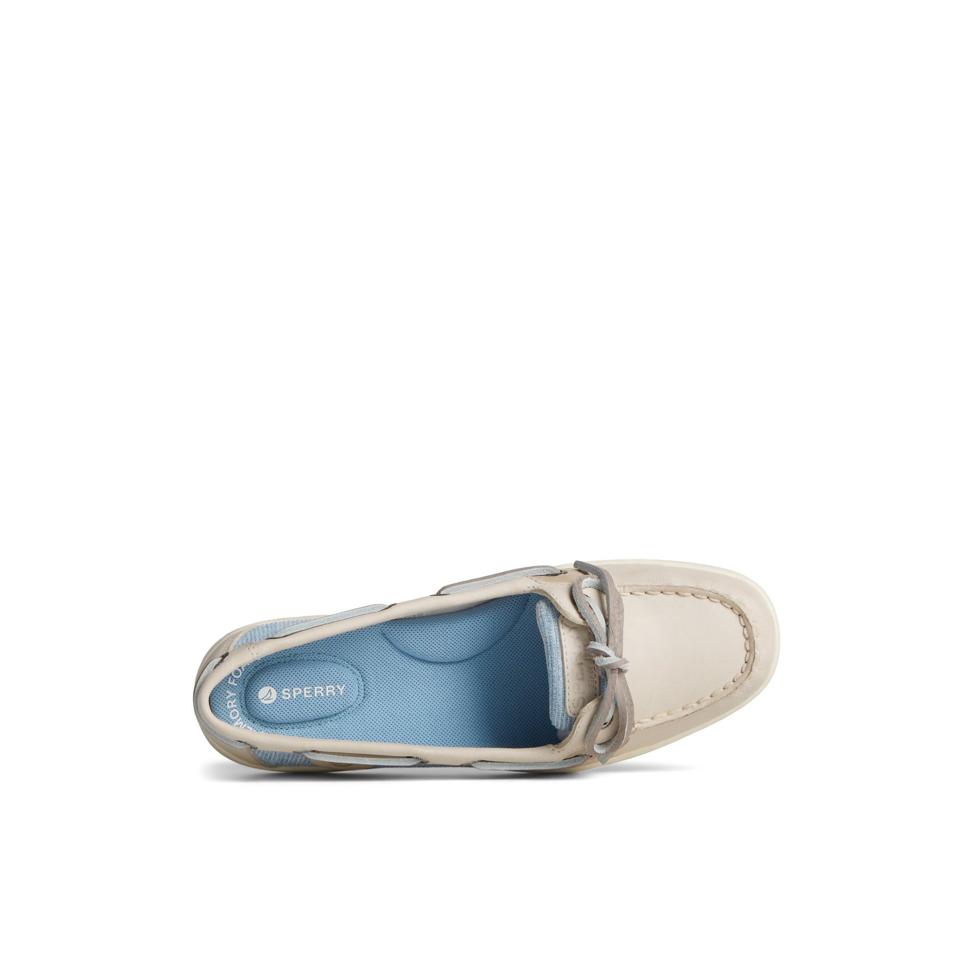 Top-down view of the White Angelfish Two-Tone Boat Shoe Boat Shoes