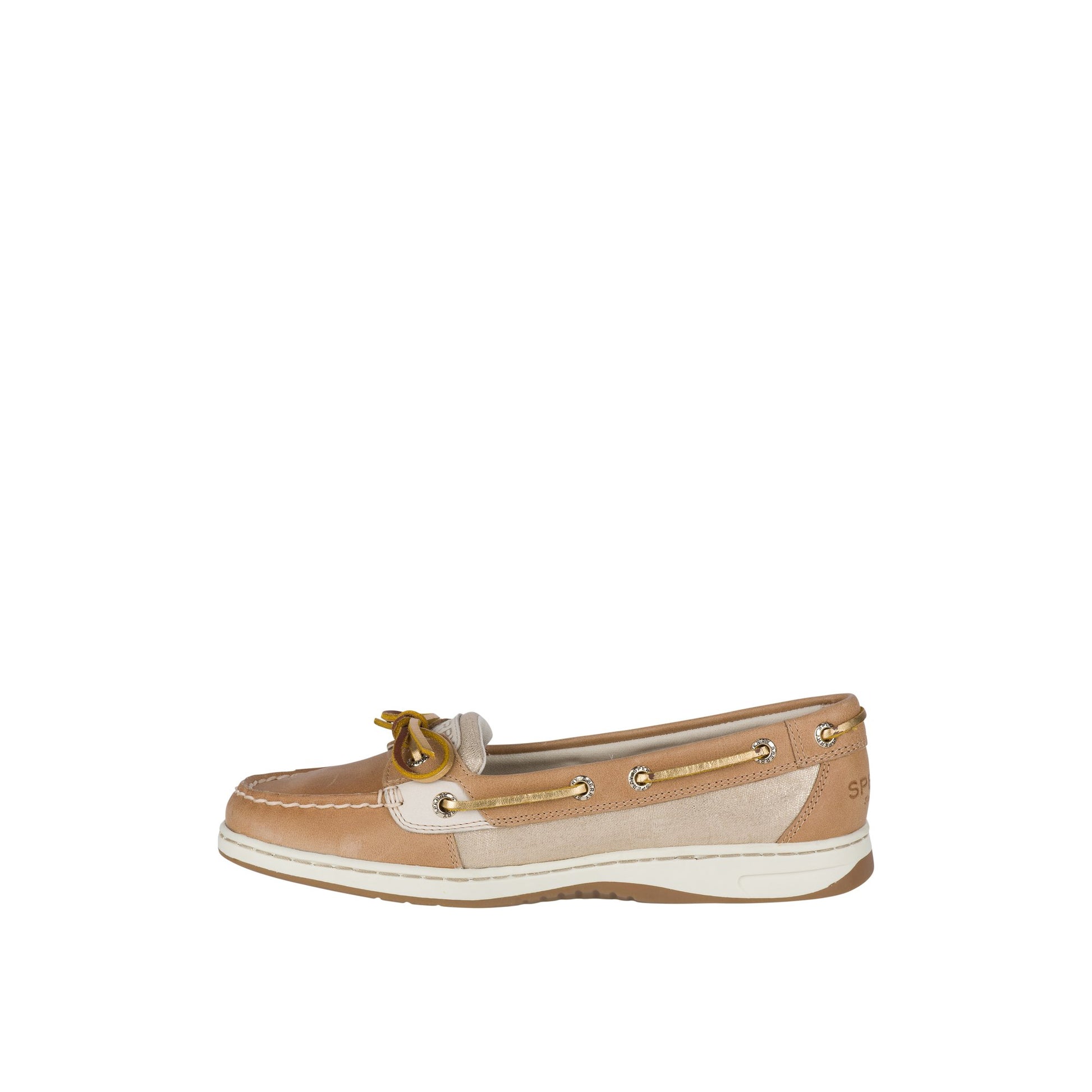 Side view of White Angelfish Metallic Boat Shoe Boat Shoes