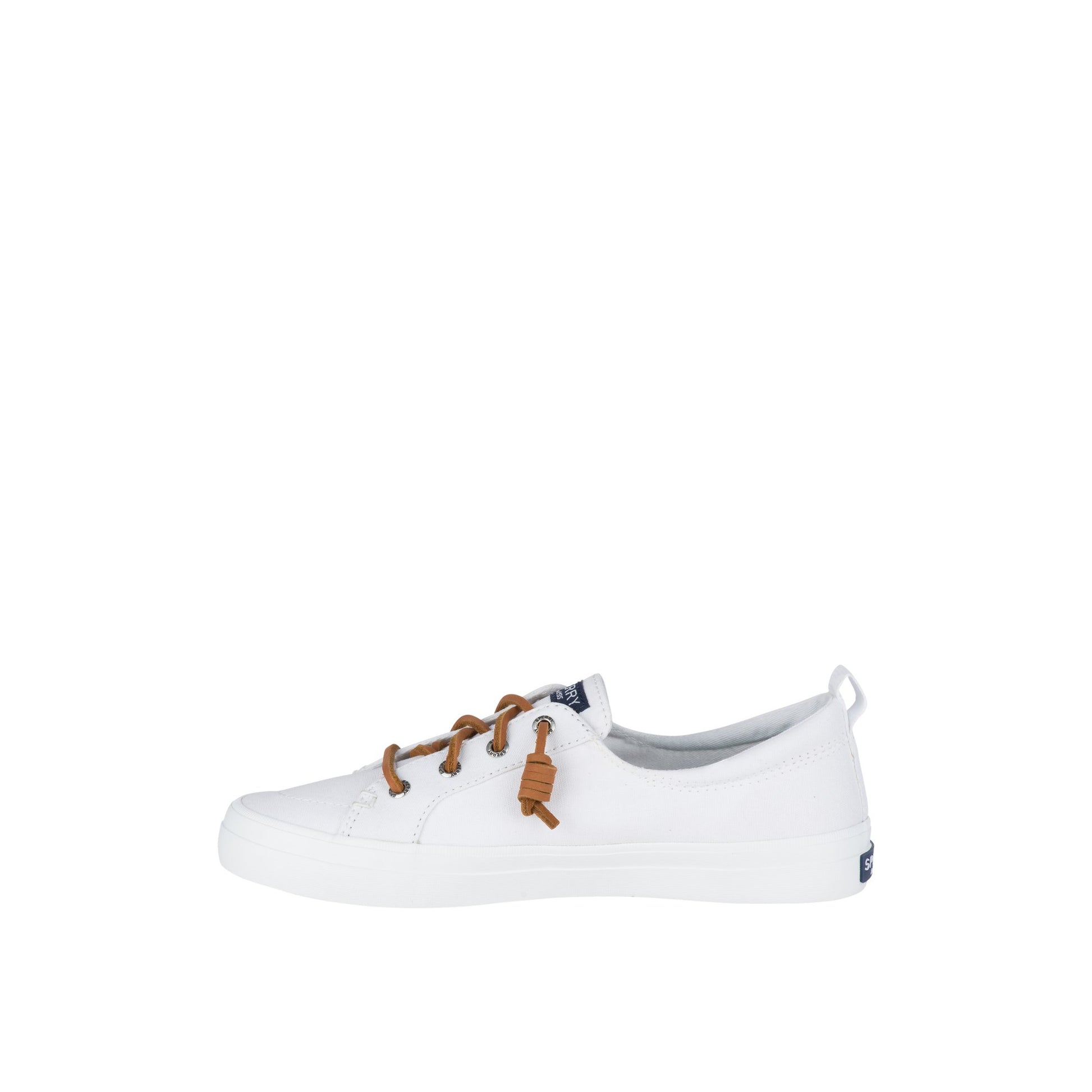 Side view of White Crest Vibe Canvas Mainstream Sneaker Vulcanized Sneaker