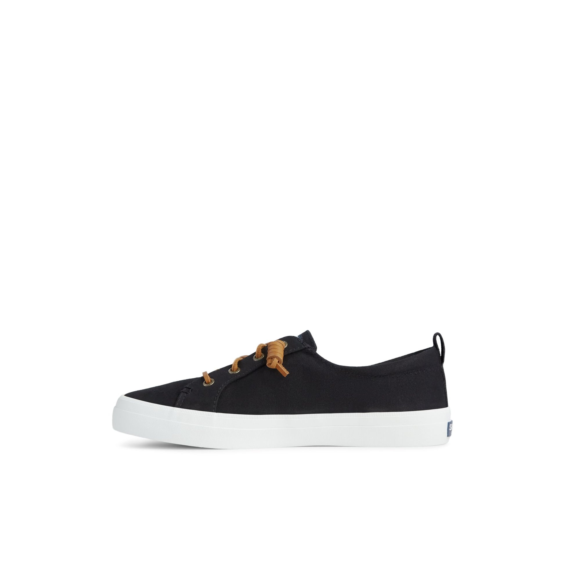 Side view of Black Crest Vibe Canvas Mainstream Sneaker Vulcanized Sneaker