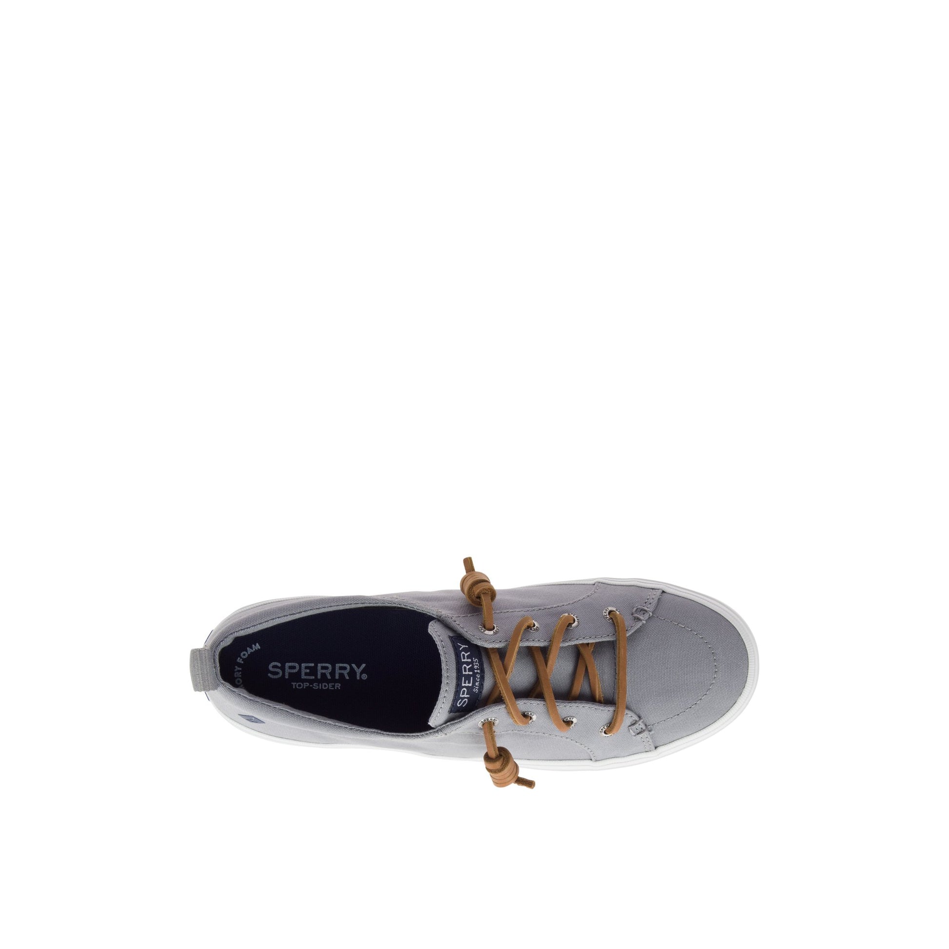 Top-down view of the Grey Crest Vibe Canvas Mainstream Sneaker Vulcanized Sneaker